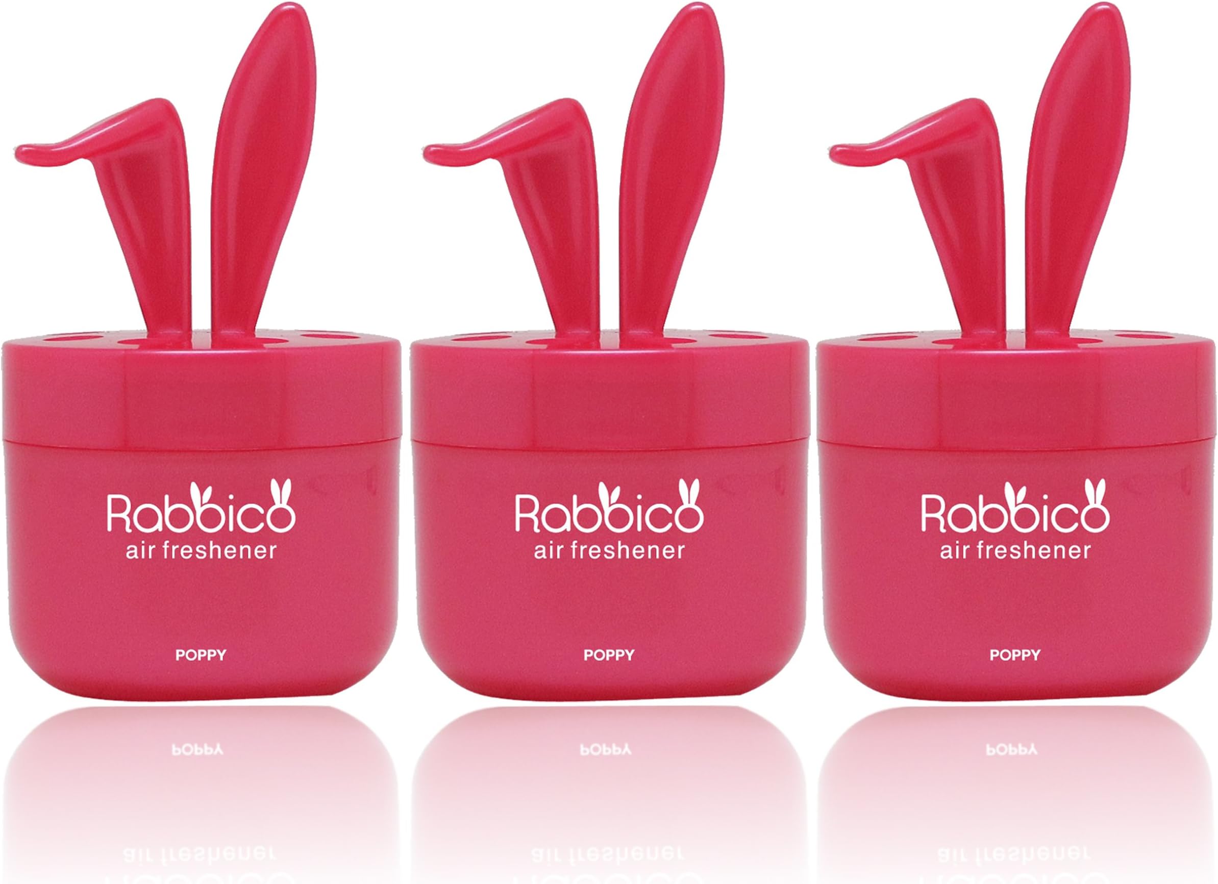 RABBICO SWEET 3 Packs, Rabbit lovely ears shape for Car, Home, Office Air Freshener Angel Snow Scent - Luxurious floral fruity blend complemented by amber and vanilla scent