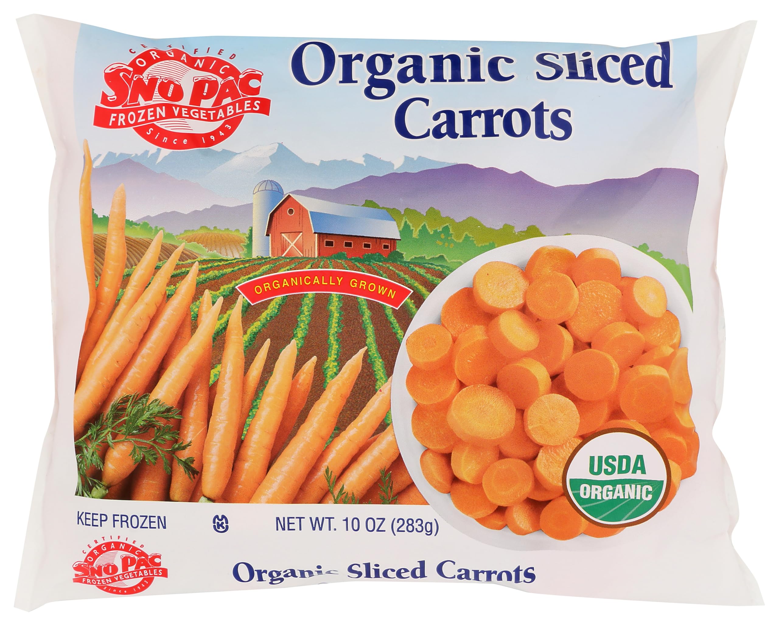 Organic Frozen Sliced Carrots 10 oz. Bag