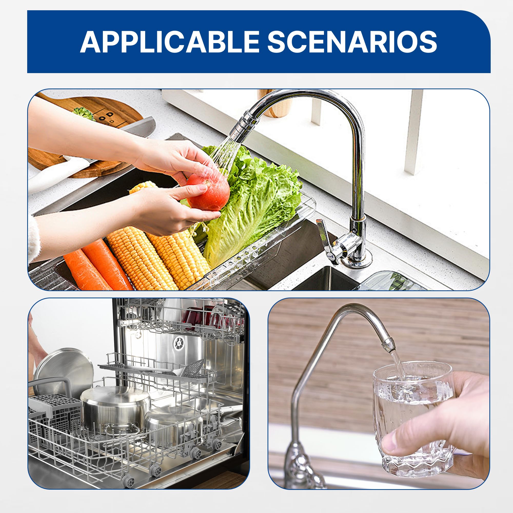 Adaptador de manguera de drenaje para lavavajillas, adaptador de eliminación de basura con conexión rápida de 1/4 pulgadas y ajuste de 7/8 pulgadas para lavavajillas, no requiere taladrar (ET116-001