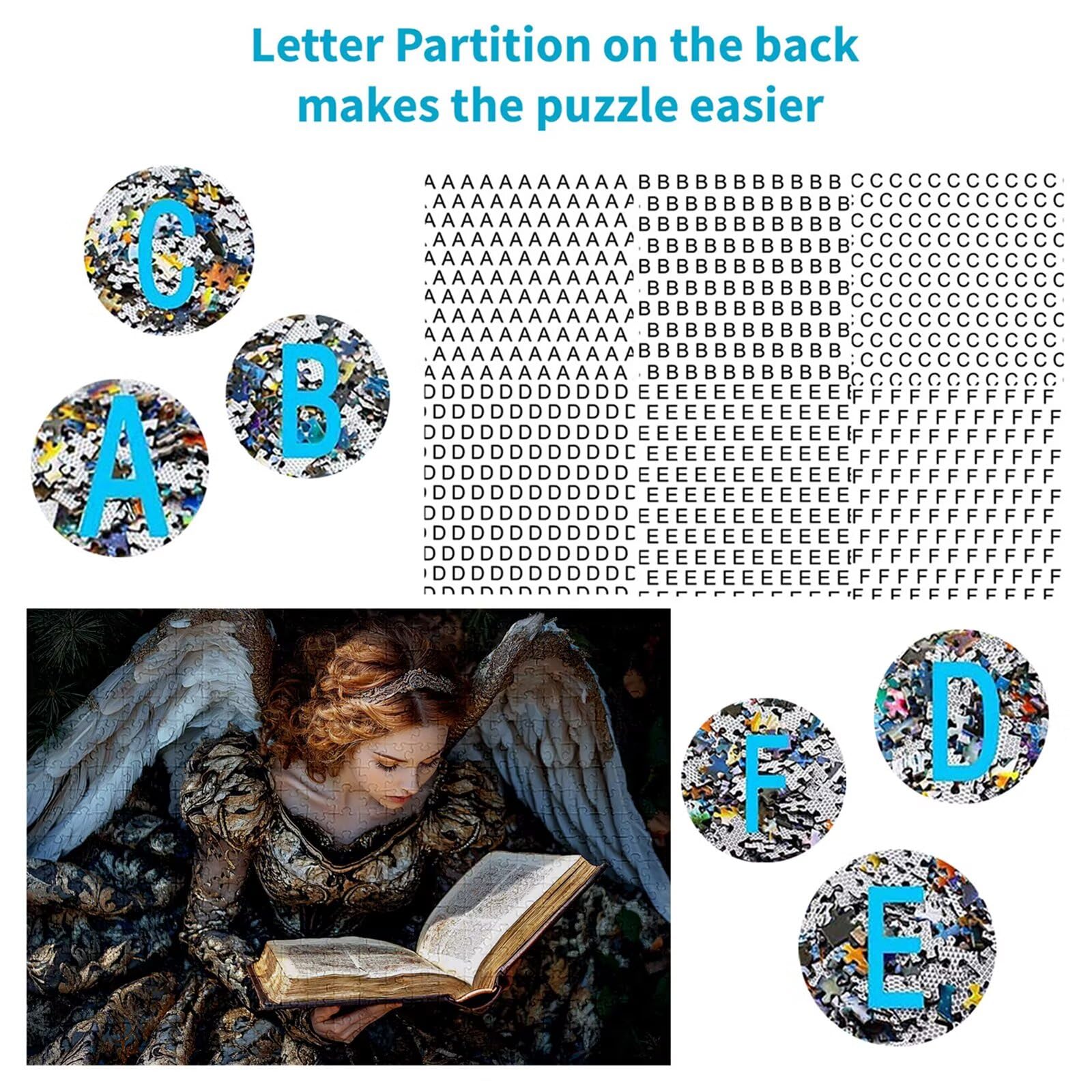 Puzzle 2000 sztuk anioł puzzle dla dorosłych 100 x 70 cm unikalne rzemiosło klasyczne 3D drewniana układanka do rodzinnych gier biznesowych, układanka do samodzielnego wykonania nawet do