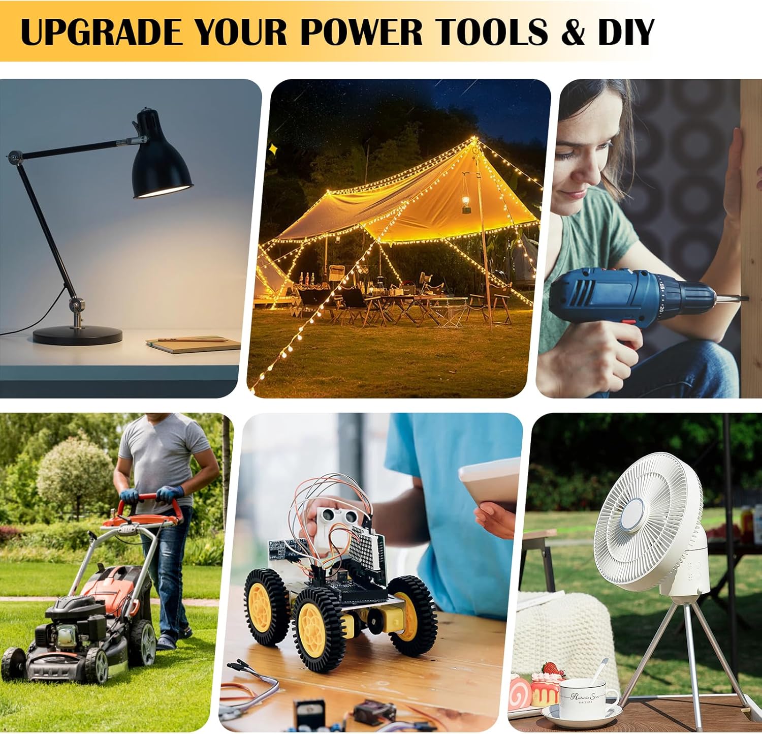 20V to 12V Step Down Converter for Dewalt 20V Battery, 240W DC Voltage Regulator with Over-Discharge Protection, Power Converter Adapter with Switch for Power Wheel Battery Adapter, DIY RC Toy Cars - Image 5