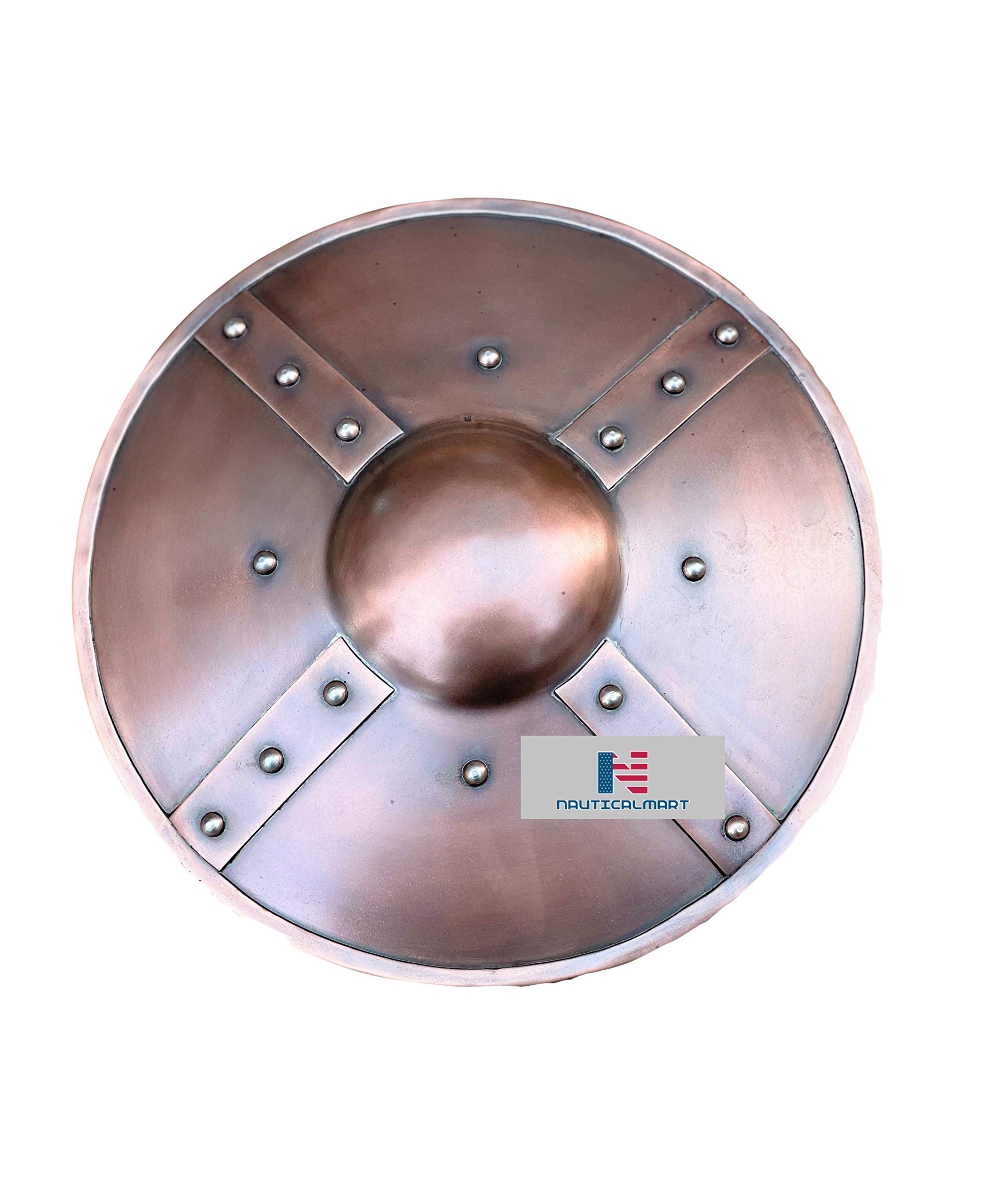 NauticalMart Battle Ready Medieval Buckler Shield Armor Combat Iron Archer Shields Copper
