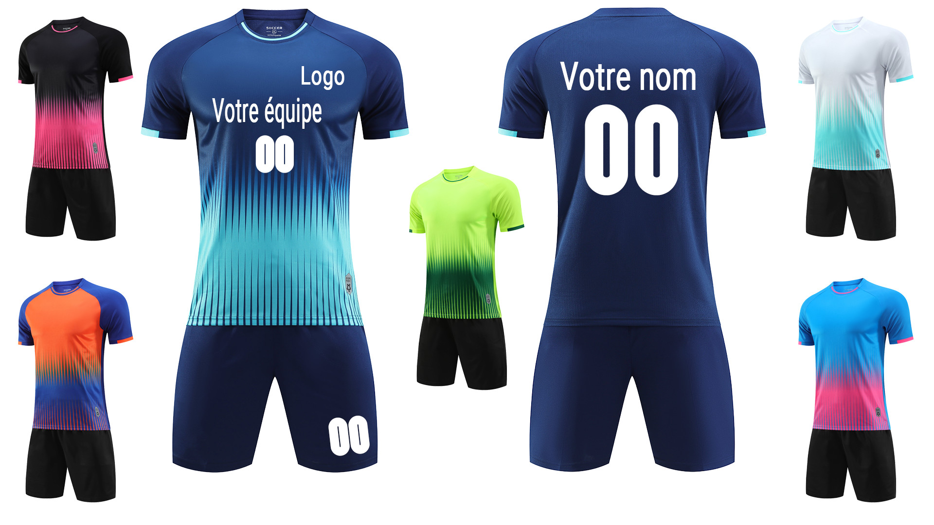 Maillot De Foot Personnalisé Enfant & Adulte – Nom, Numéro, Logo – Tissu Respirant Pro