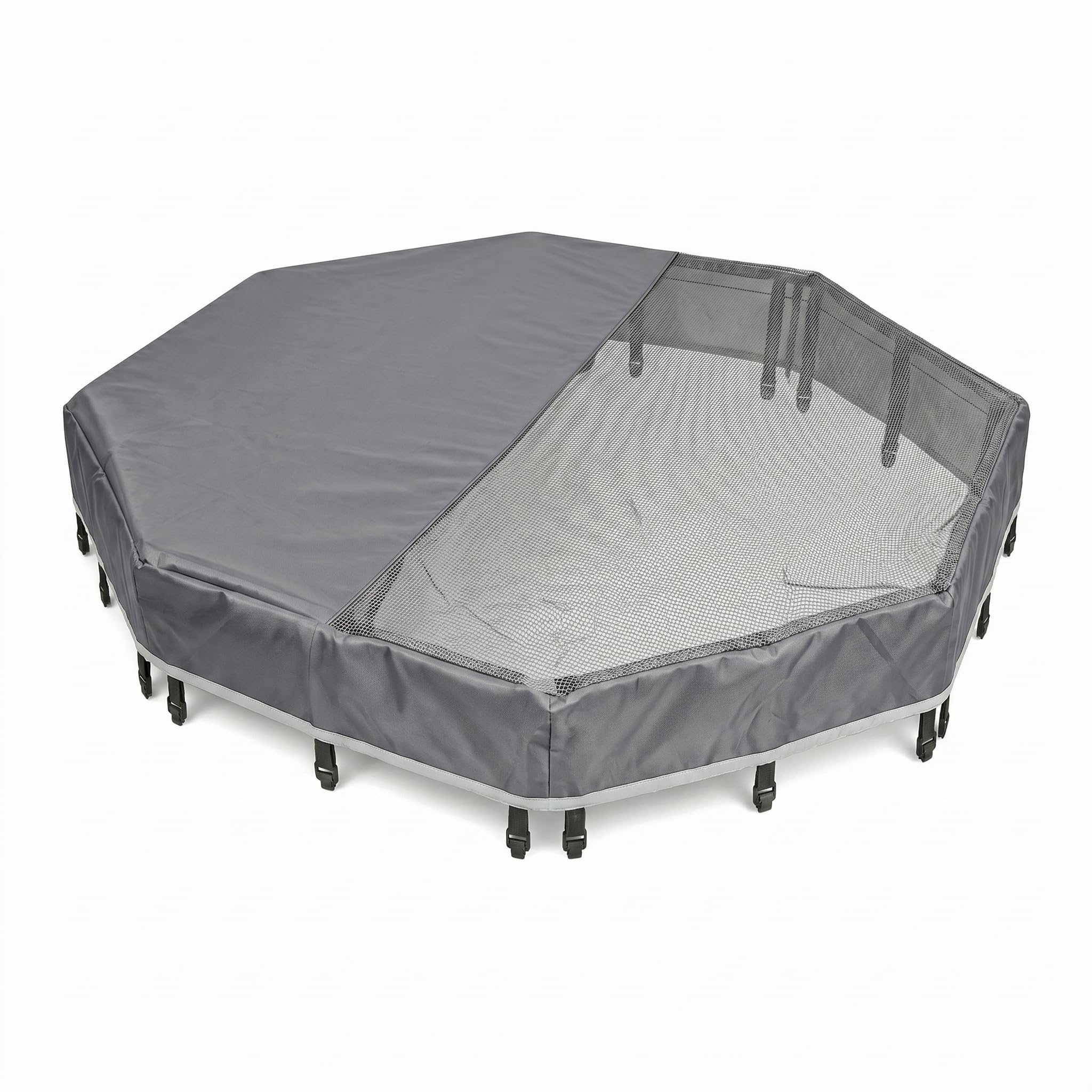 PJYuCien Octagonal Playpen Top Cover for 24" Side Metal Pet Pen, Gray