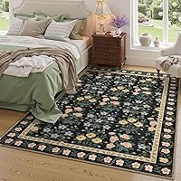 Vista 77 de Vintage Bohemian Entry Rug, 2x3 Small Entryway Rug Boho Kitchen Rugs Non-Slip Washable Indoor Door Mat, Distressed Floral Soft Accent Throw Rugs for