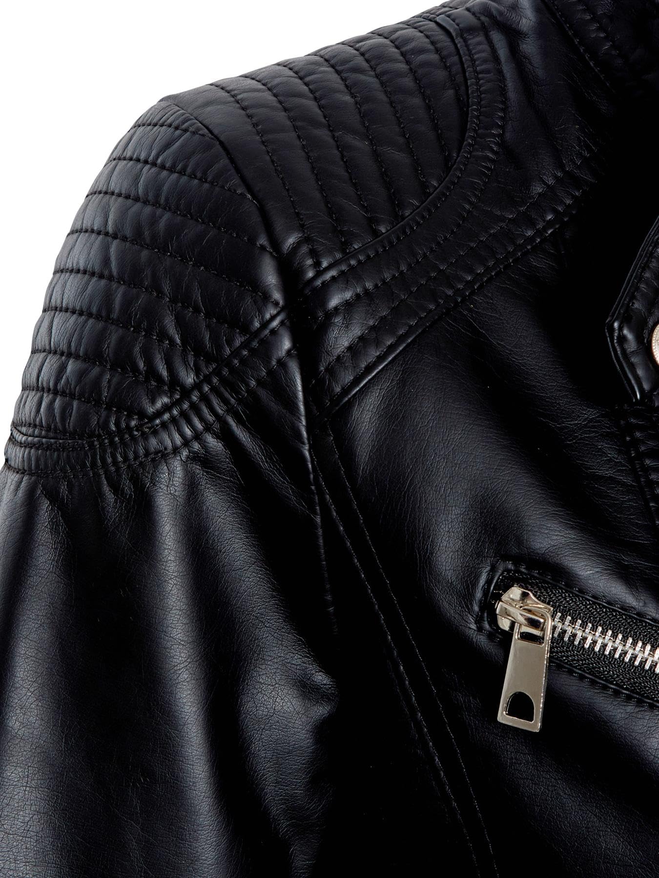 SS7 Femme Veste en PU Manteau matelassé en Simili Cuir