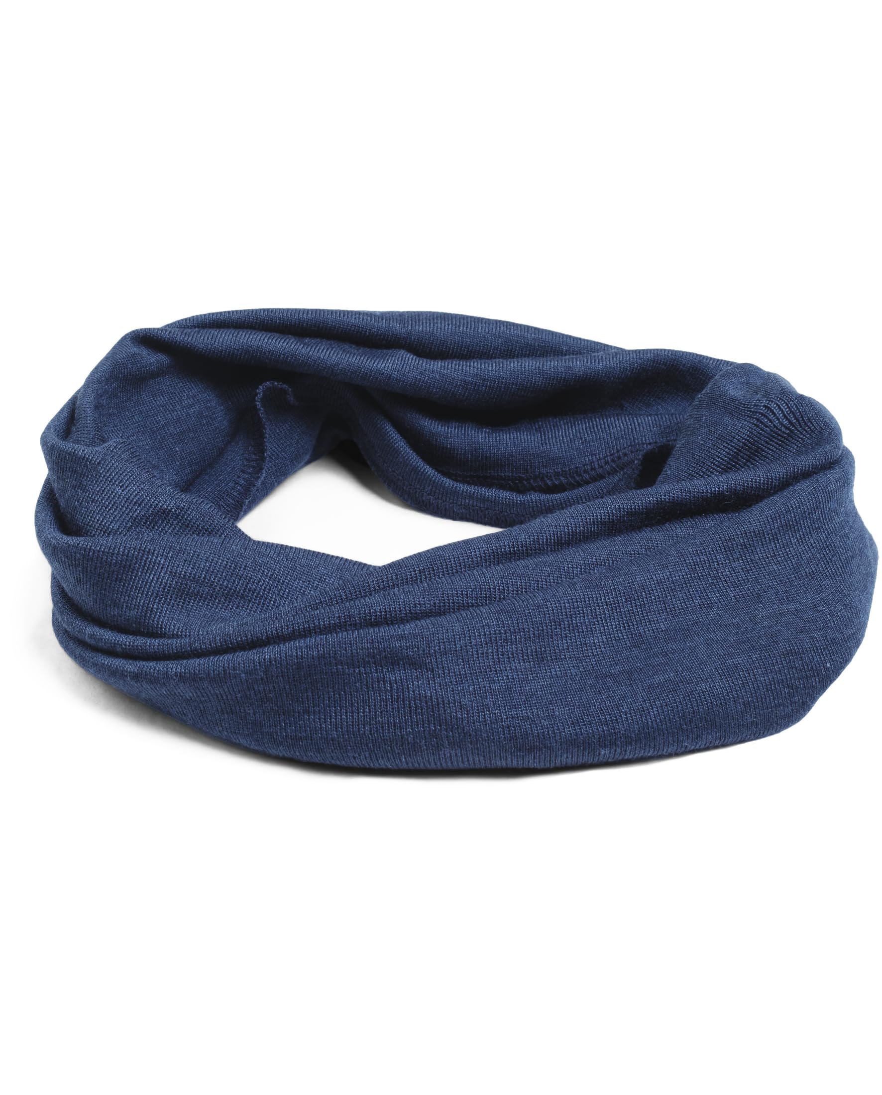 Engel Natural Tube Scarf 70% Wool 30% Silk for Men and Women, navy, One Size