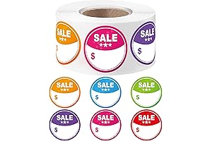600 Pcs for Sale Stickers Colorful, 2 Inch Circle Yard Sale Stickers...