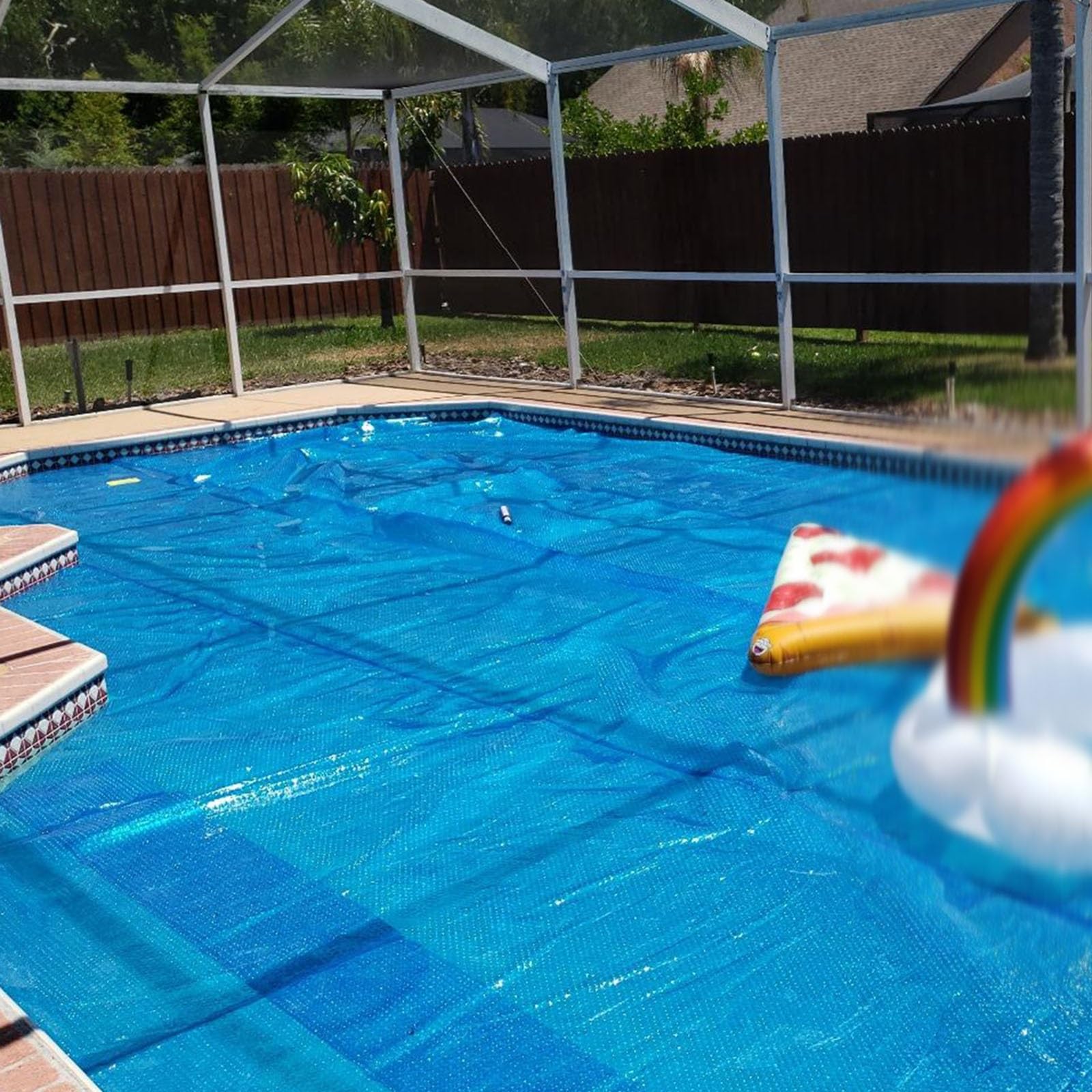 Telo Copertura Piscina Invernale Telo Di Copertura Solare Rettangolare/quadrato Per Piscina, Per Piscine Interrate E Fuori Terra, Telo Solare/copertura Termica Antipolvere(8FT X 26FT/2.4M X 7.9M)