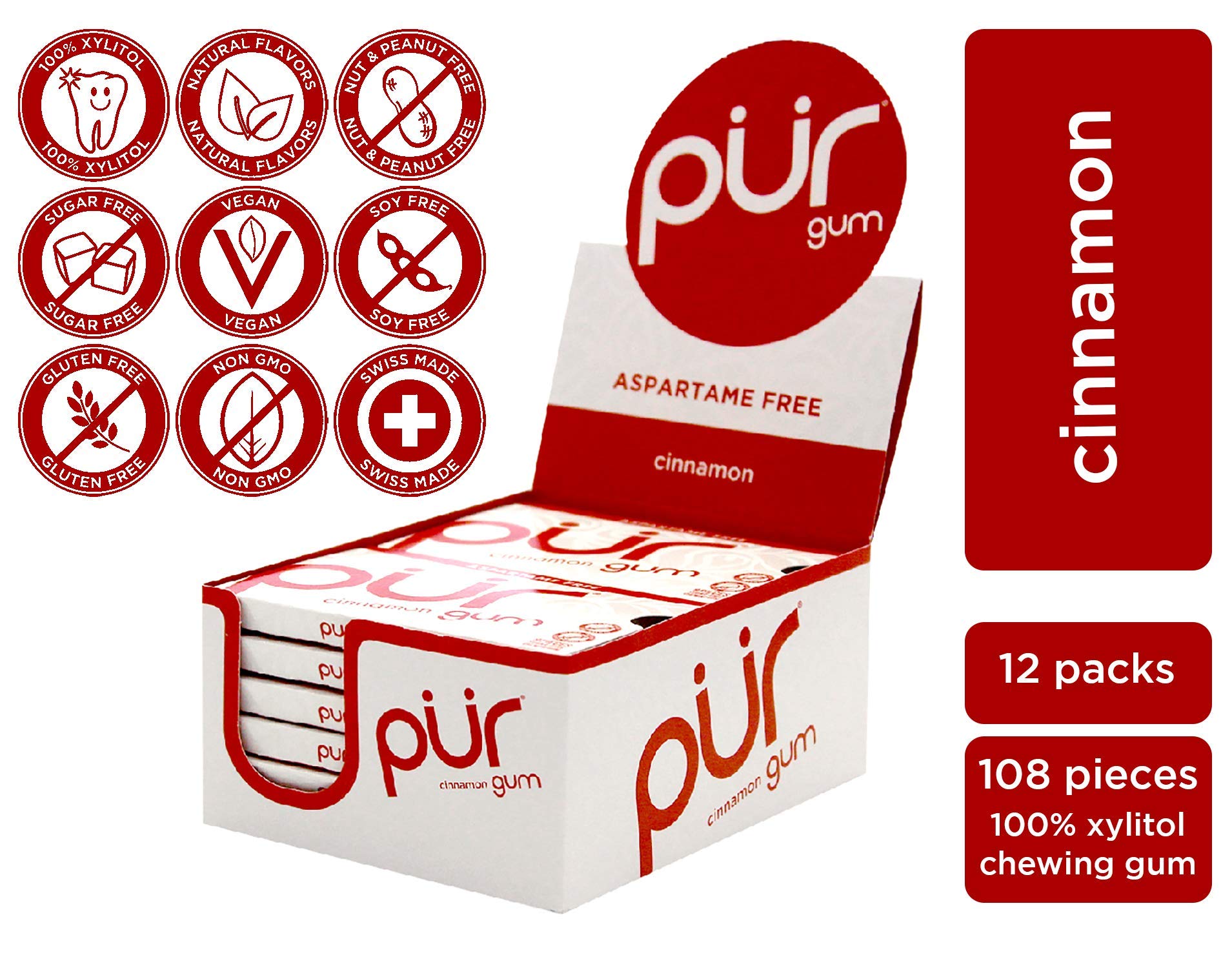 PUR Gum Cinnamon Blister 9 Pieces (Order 12 for Retail Outer)