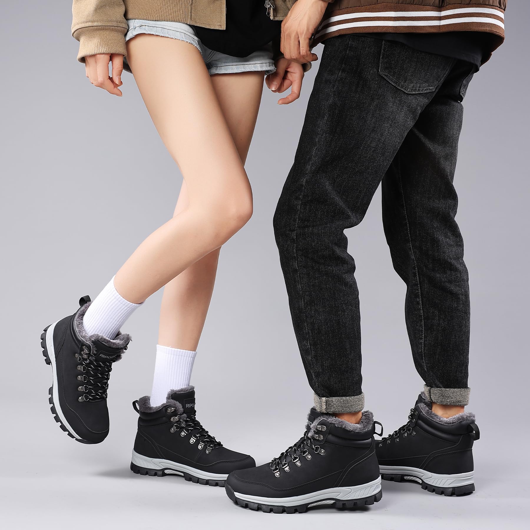 Winterstiefel Herren Damen Warm Gefüttert Schneestiefel Rutschfest Winterschuhe