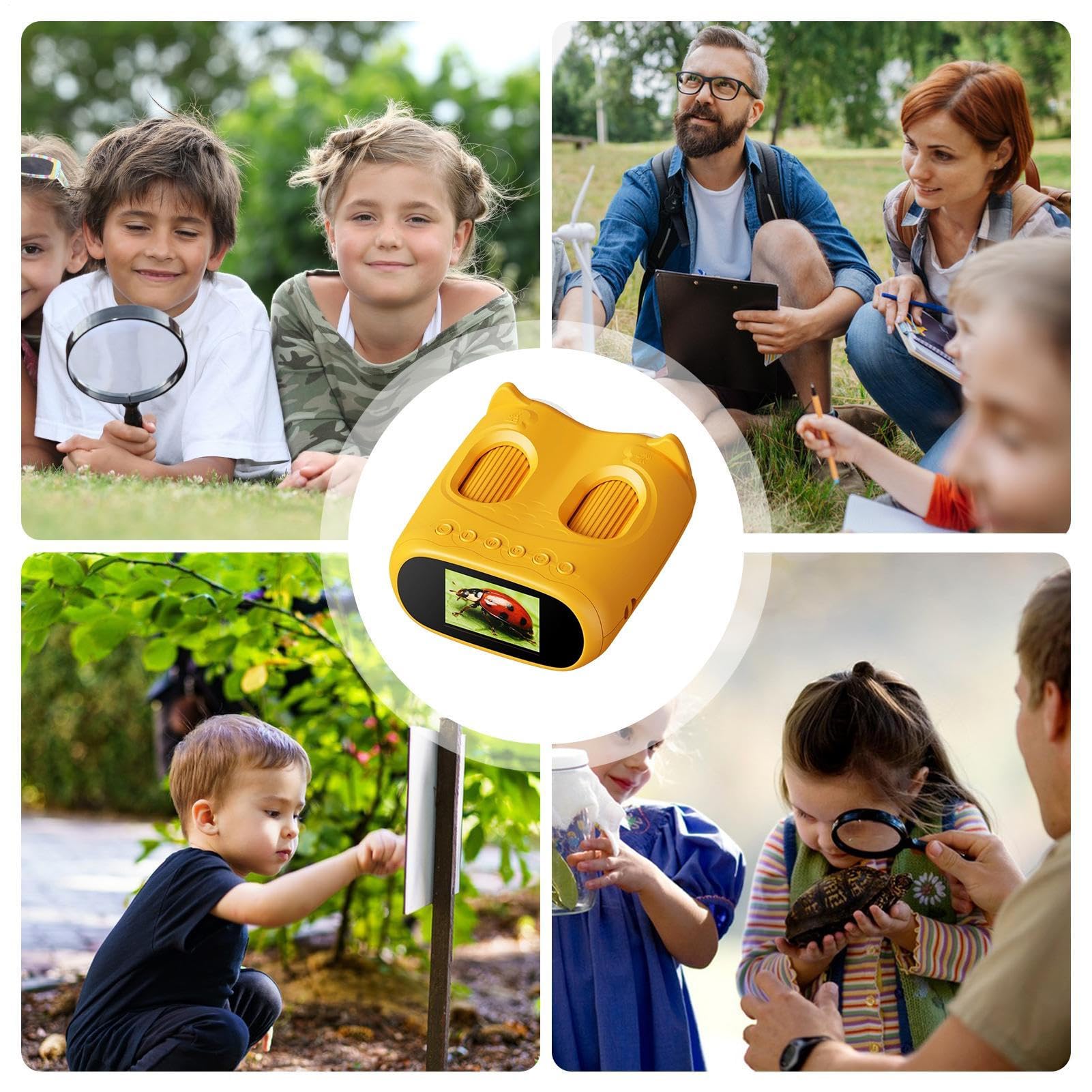 Microscopio per Bambini Giocattoli Scientifici Ricaricabili per Attività | Microscopio Digitale Manuale Regalo per Bambini Bambine Compleanno Natale