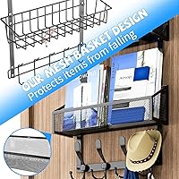 Vista 4 de Organizador de ganchos para colgar sobre la puerta, perchero para colgar sobre la puerta, toallero, organizador de almacenamiento en la parte