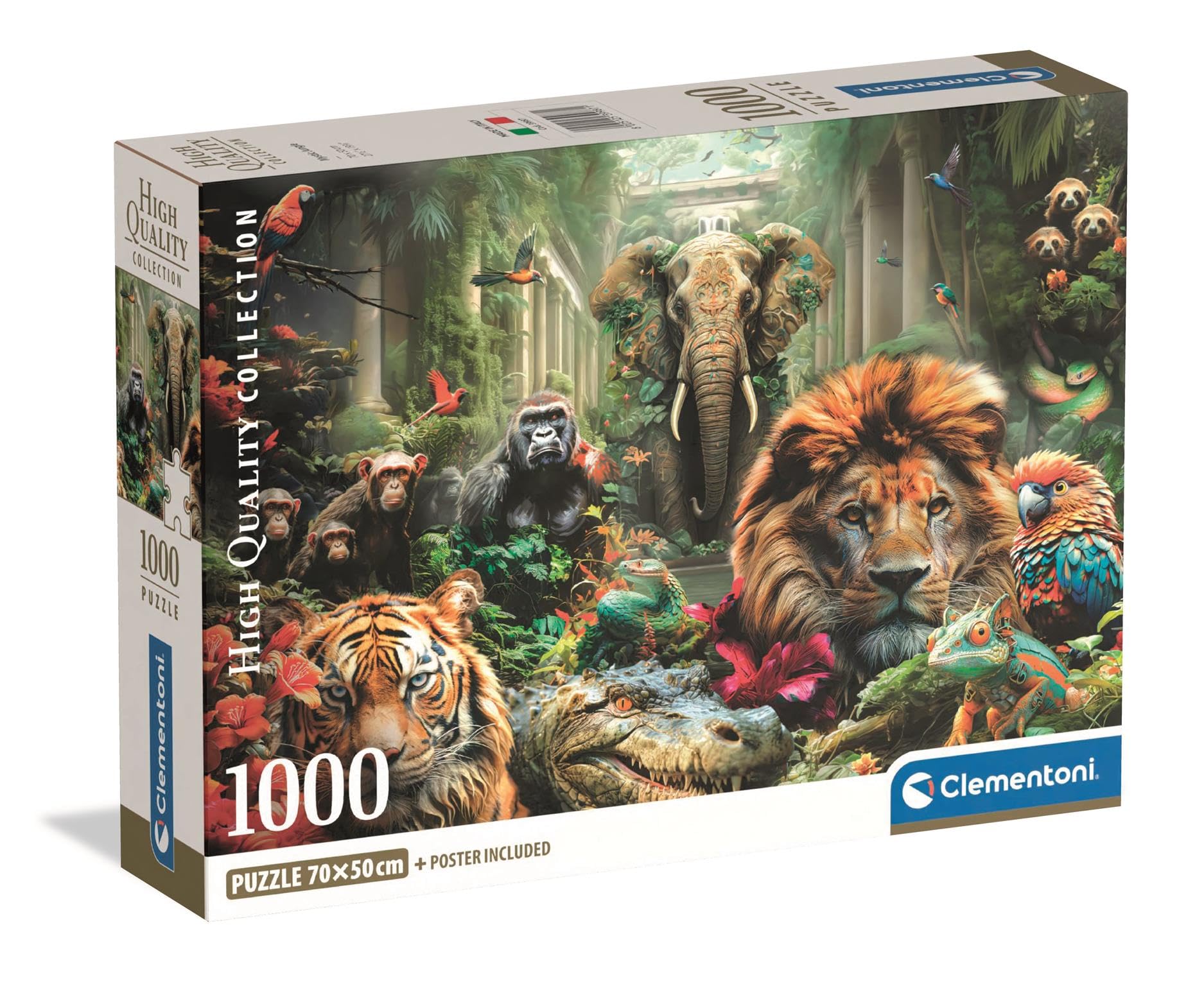 Clementoni Jigsaw Puzzle 1000 pieces, Mystic Jungle Collection, Puzzle for Adults 14-99 Years, Compact Box, Made in Italy, 39987