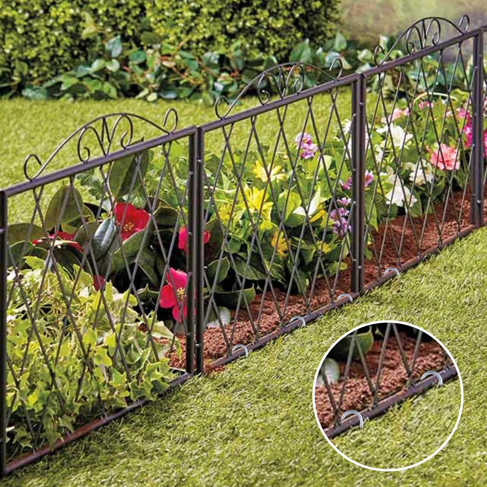 YOUNTHYE Zeltheringe aus Metall, robust, 30 cm, Bodenheringe, verzinkter Stahl, Bodenpfähle, Bewehrungszelt-Heringe, Trampolin-Heringe, J-Haken für Zelte, Schaukel, Trampolin, Fußballnetze, 30 Stück