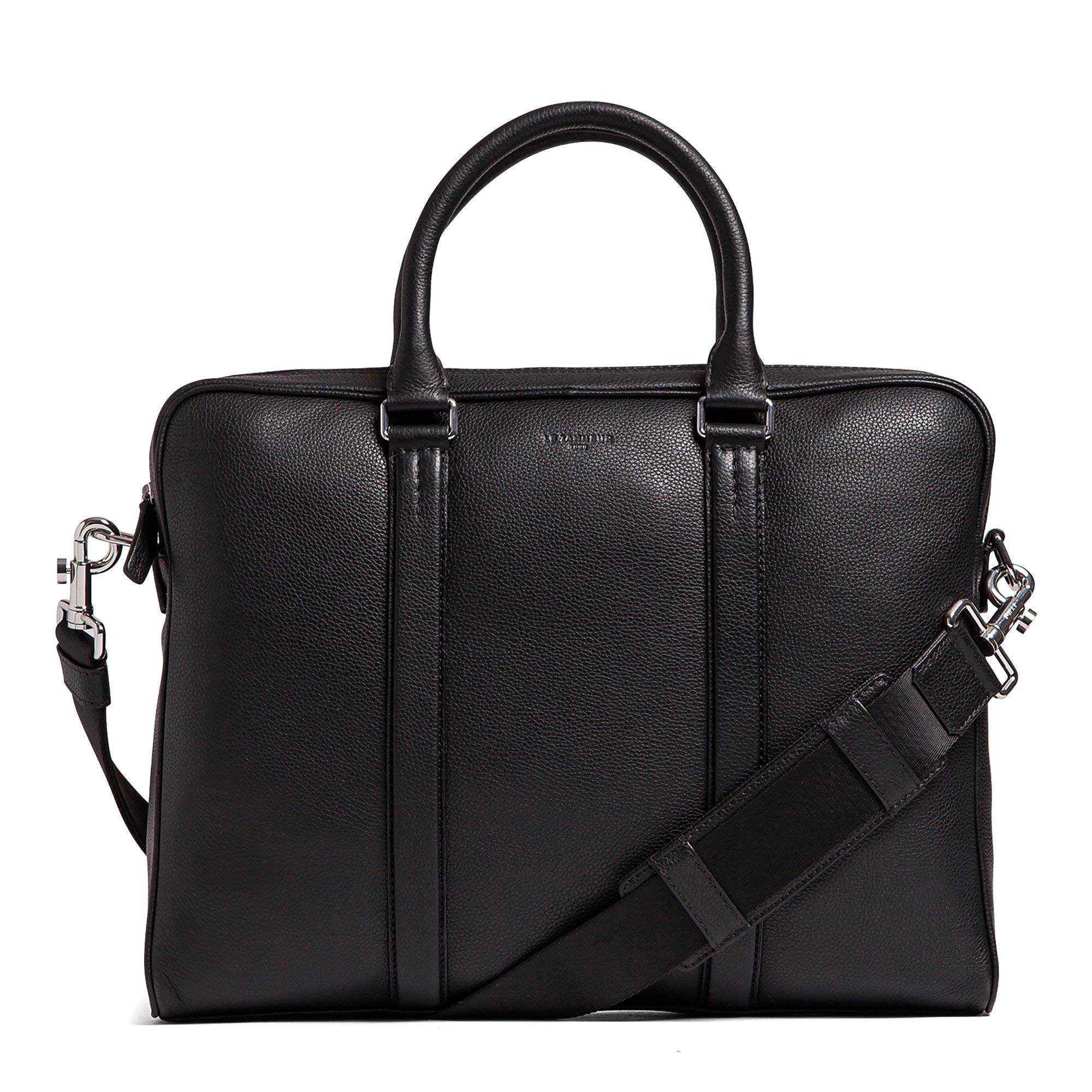 Le Tanneur, porte documents, sac ordinateur 17 pouces, en cuir, charles, homme, poche moussée ordi, poches de rangement, malette, porté main, bandoulière, sac business, travail