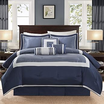 Madison Park Signature Cozy Comforter Set - All Season Bedding Combo Filled Insert and Removable Duvet Cover, Shams, Decorative Pillows, Ogee Pink Queen(92"x96") 9 Piece