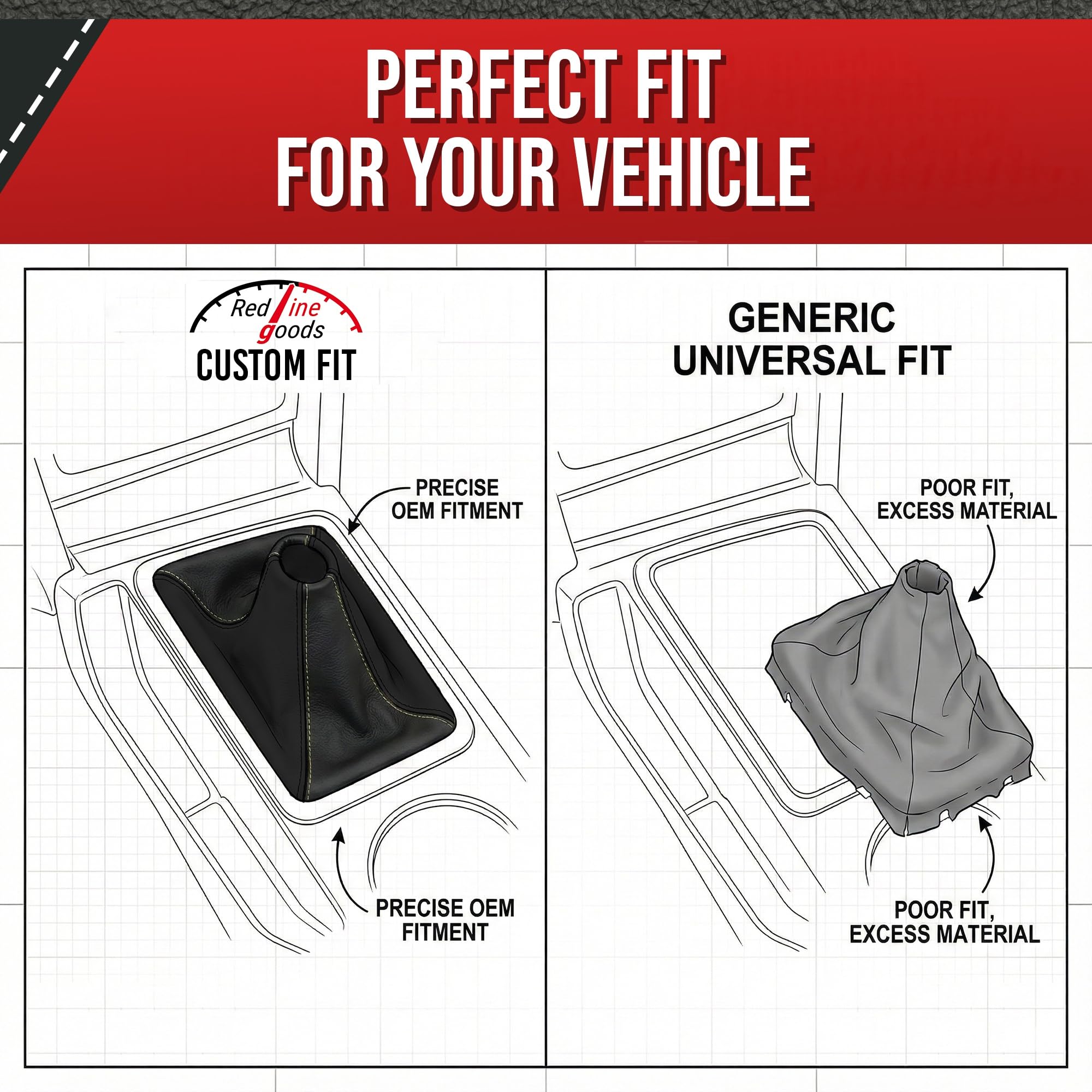 RedlineGoods Shift Boot (AUTO) Compatible with Chevrolet Corvette
