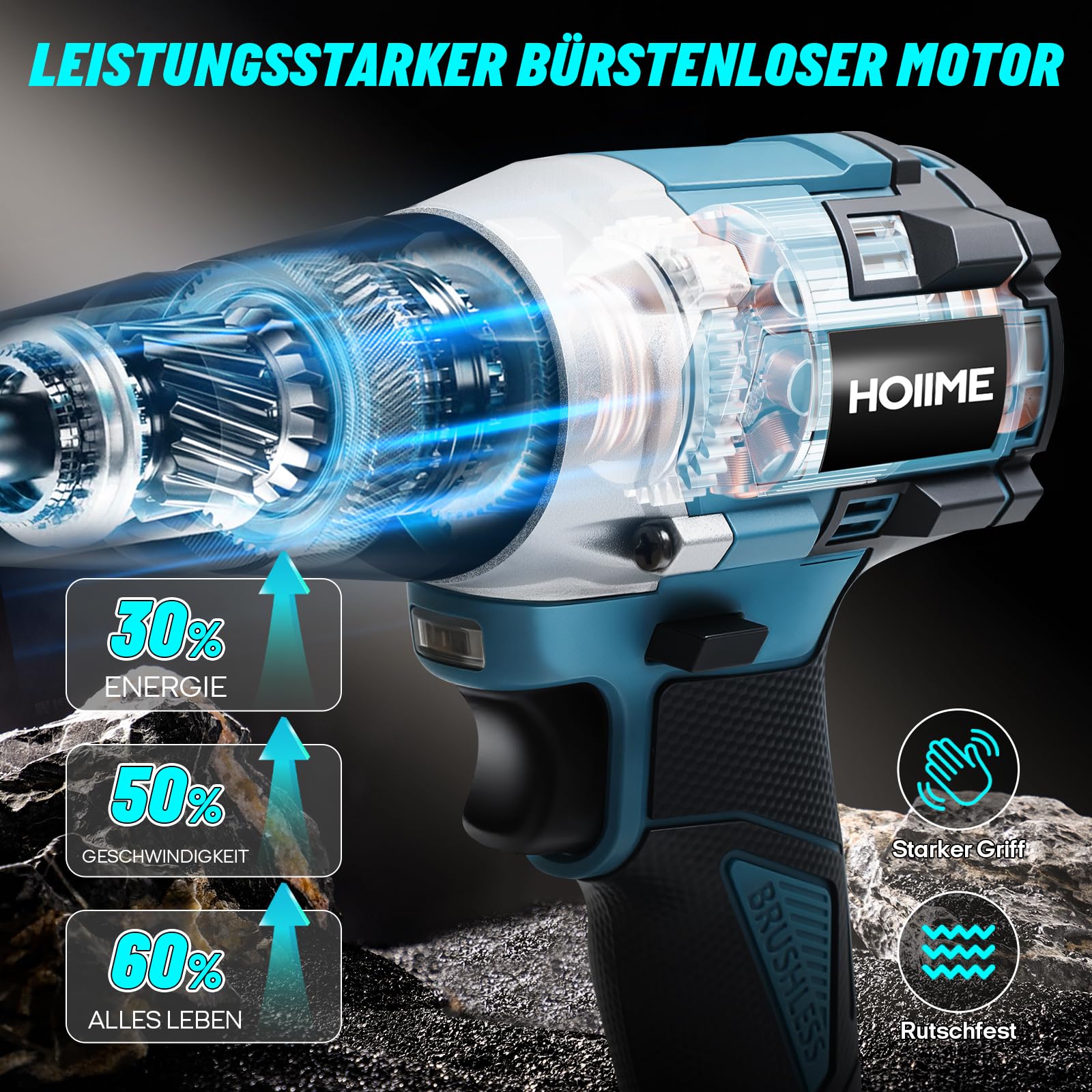 Maki-ta - Remachadora inalámbrica para batería de 18 V, pistola de tuerca remache inalámbrica de 20.000 N, pistola de remache eléctrica automática sin escobillas, para remaches de 3, 4, 5 mm, con 150