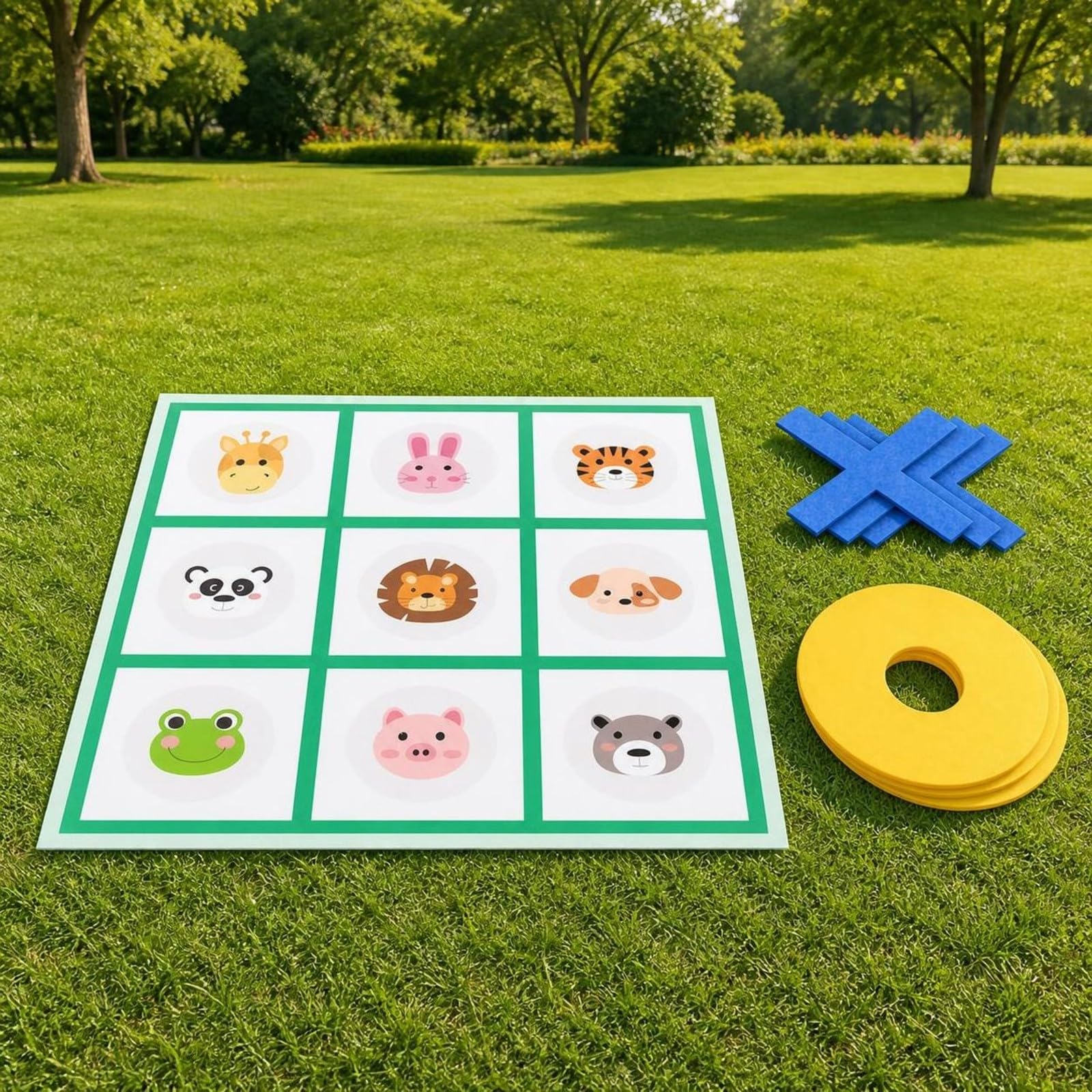 Baoblaze Tappeto Extra Large | Design Leggero e Pieghevole, Gioco Del con Pedine, per Giardino , Verde Cartone