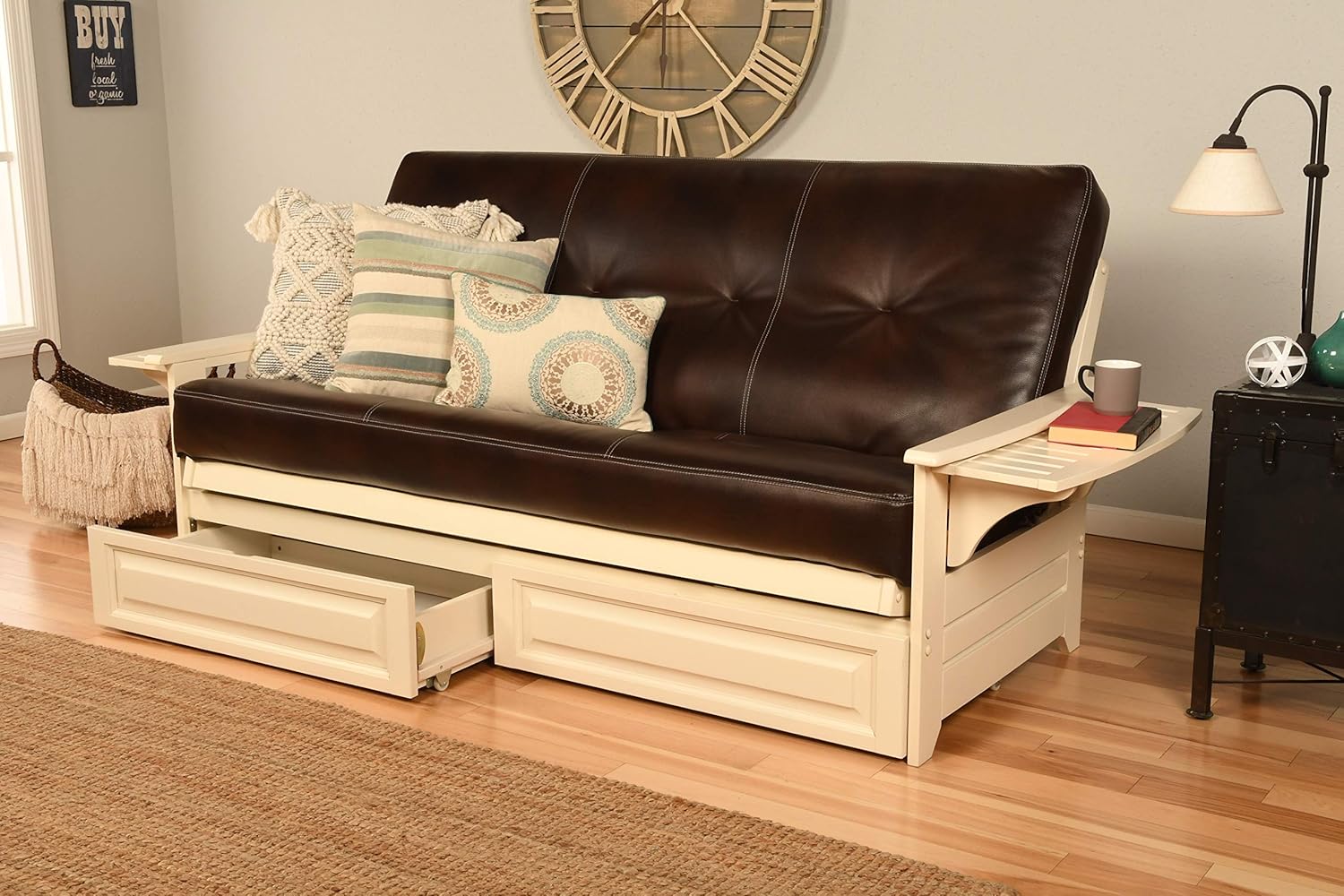 Kodiak Furniture Futon Set, White