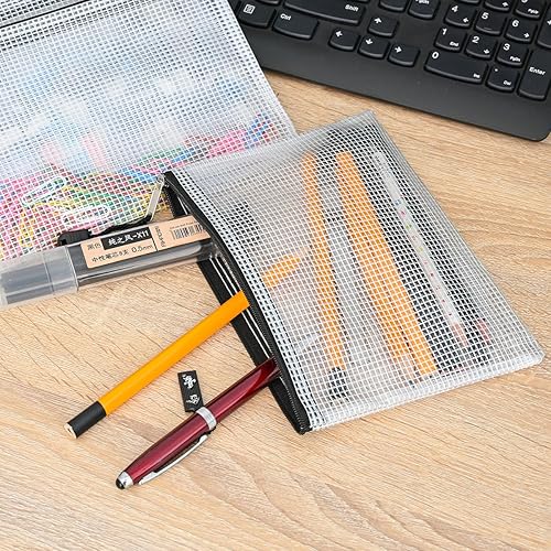 Miniatura 8 de AUSTARK 20 bolsas con cremallera, bolsa de malla de plástico, almacenamiento de juegos de mesa, bolsas impermeables para la oficina y la escuela