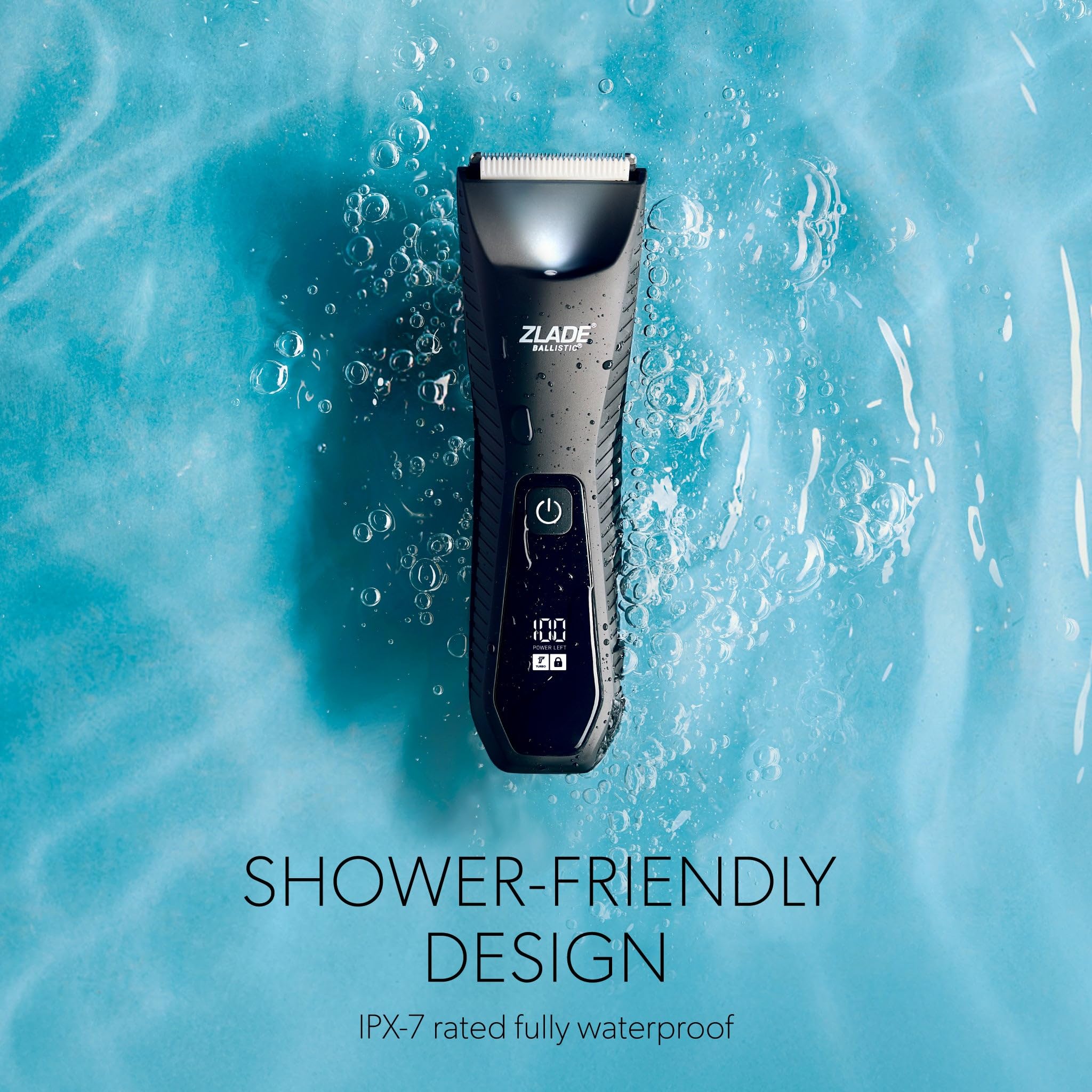 Zlade Ballistic Turbo 3.0 Full Body Trimmer for Men, Beard, Balls, Pubic Hair & Private Parts | IPX7 Waterproof | 7000 RPM 2-Speed Motor | Wireless + USB-C Charging | 90 Min Runtime 4