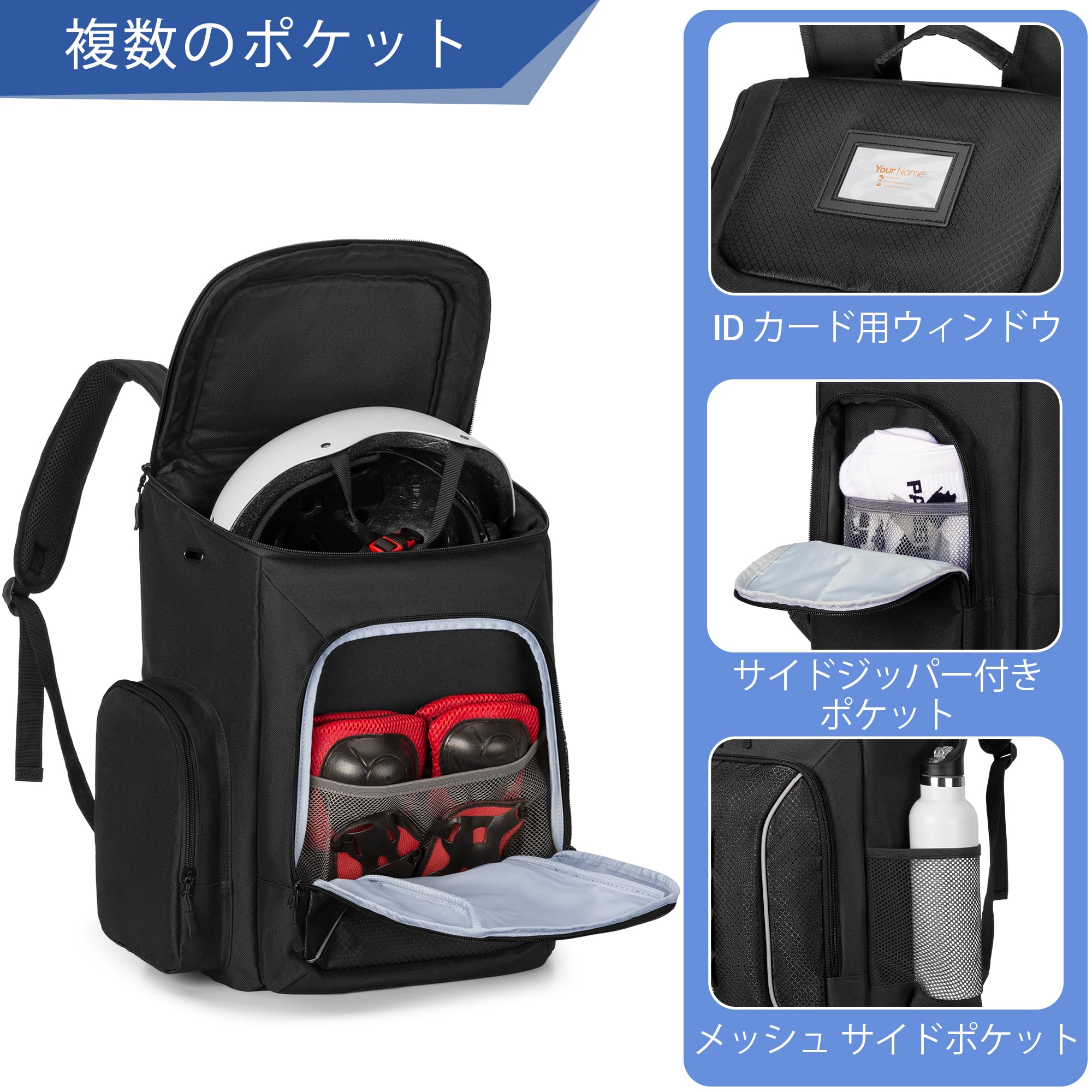 DSLEAF アイススケートバッグ インラインスケートバッグ ローラースケートバッグ ローラースケートバックパック (ブラック) Amazon.co.jp: DSLEAF アイススケートバッグ インラインスケートバッグ