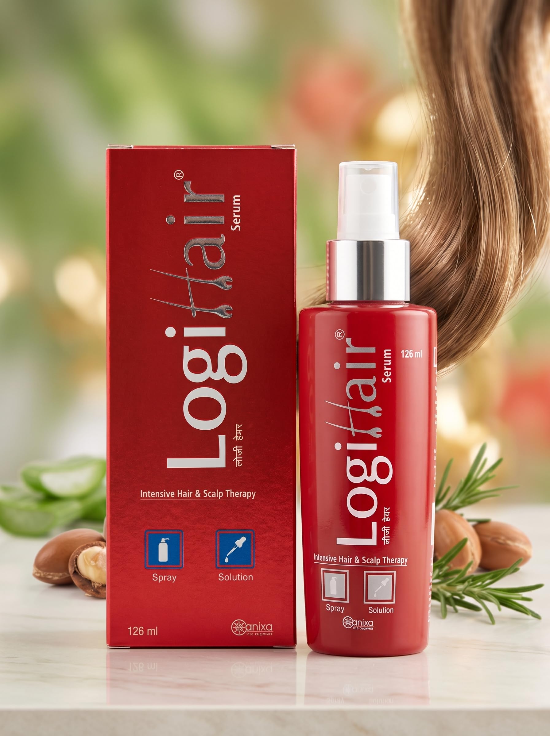 Logihair Hair Serum for Hair Fall Control & Growth Intensive Scalp Therapy with Saw Palmetto, Aloe Vera, Menthol Nourishing & Moisturizing For Men & Women All Hair Types, 126ml-image-25