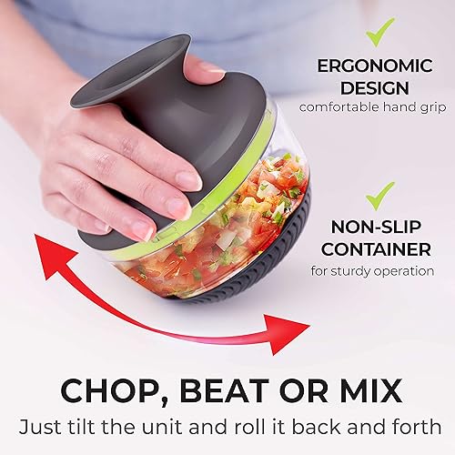 Miniatura 3 de Mueller - Picadora manual de alimentos batidora batidora cortadora rebanadora Zester Pro - Más fuerte - 30 más resistente herramienta de cocina para