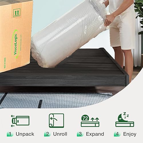 Miniatura 9 de Colchón tamaño Queen ecológico, fresco para sueño y alivio de presión, colchón reversible de firmeza media, certificado CertiPUR-US en una caja,