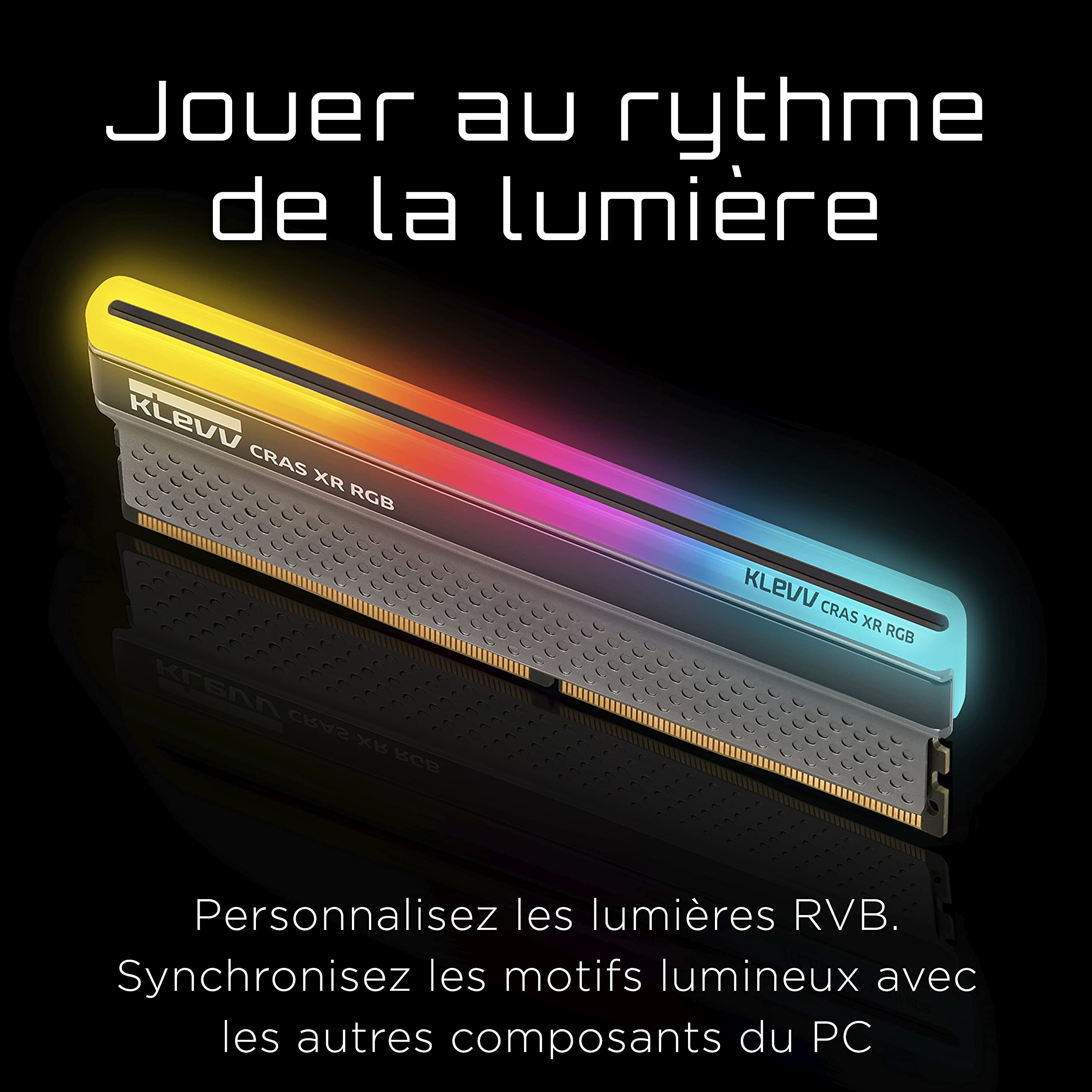 KLEVV CRAS XR RGB 16GB kit (8GB x2) 4266MT/s Gaming Memory DDR4