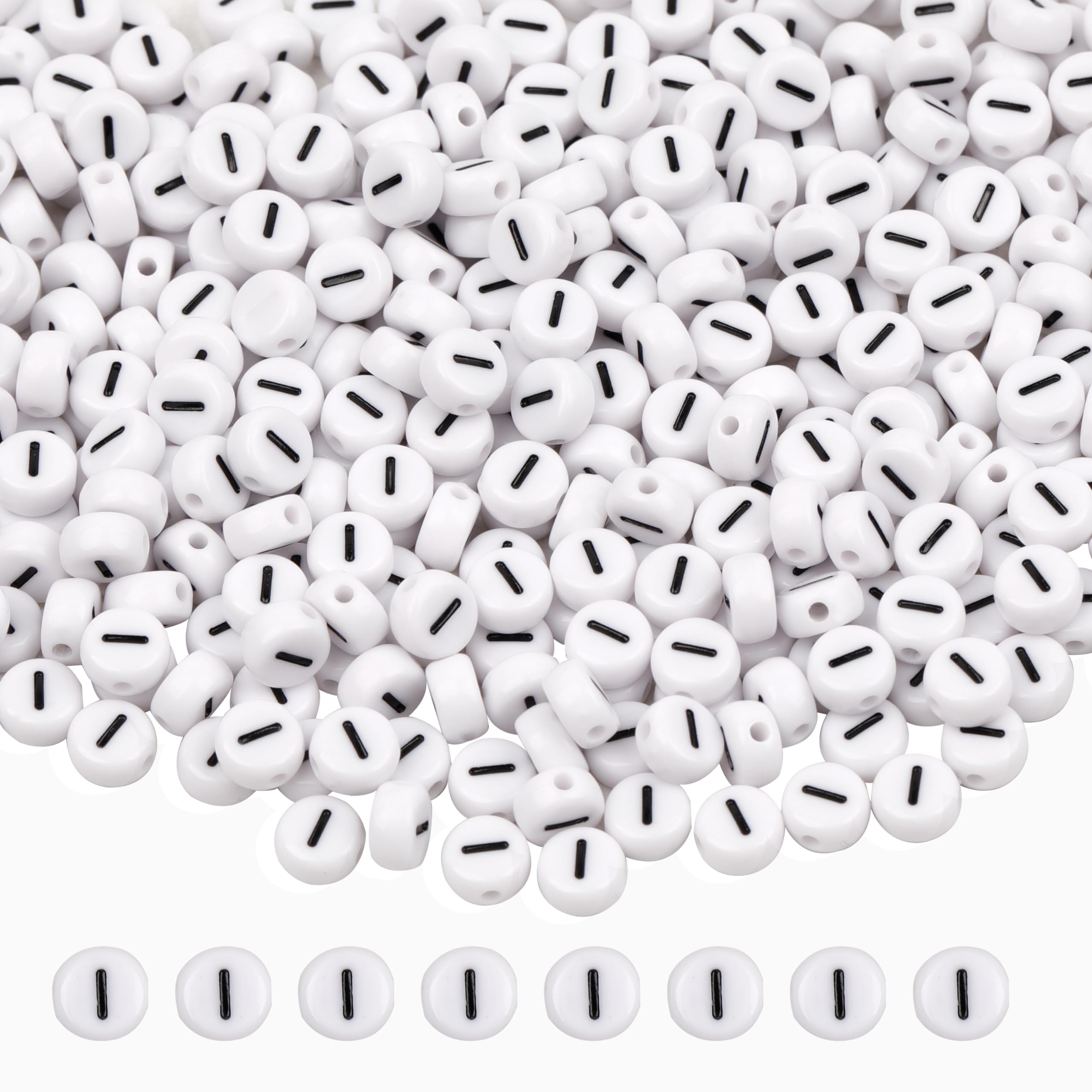 Cuentas de letras acrílicas de 4 x 7 mm con corazones para bisutería