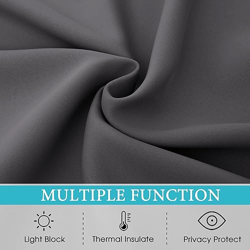 Miniatura 45 de RYB HOME Outdoor Curtains Blackout - 2 Panels Outside Curtains Waterproof Thermal Insulating for Patio Porch Garage Garden Gazebo Universal Biscotti