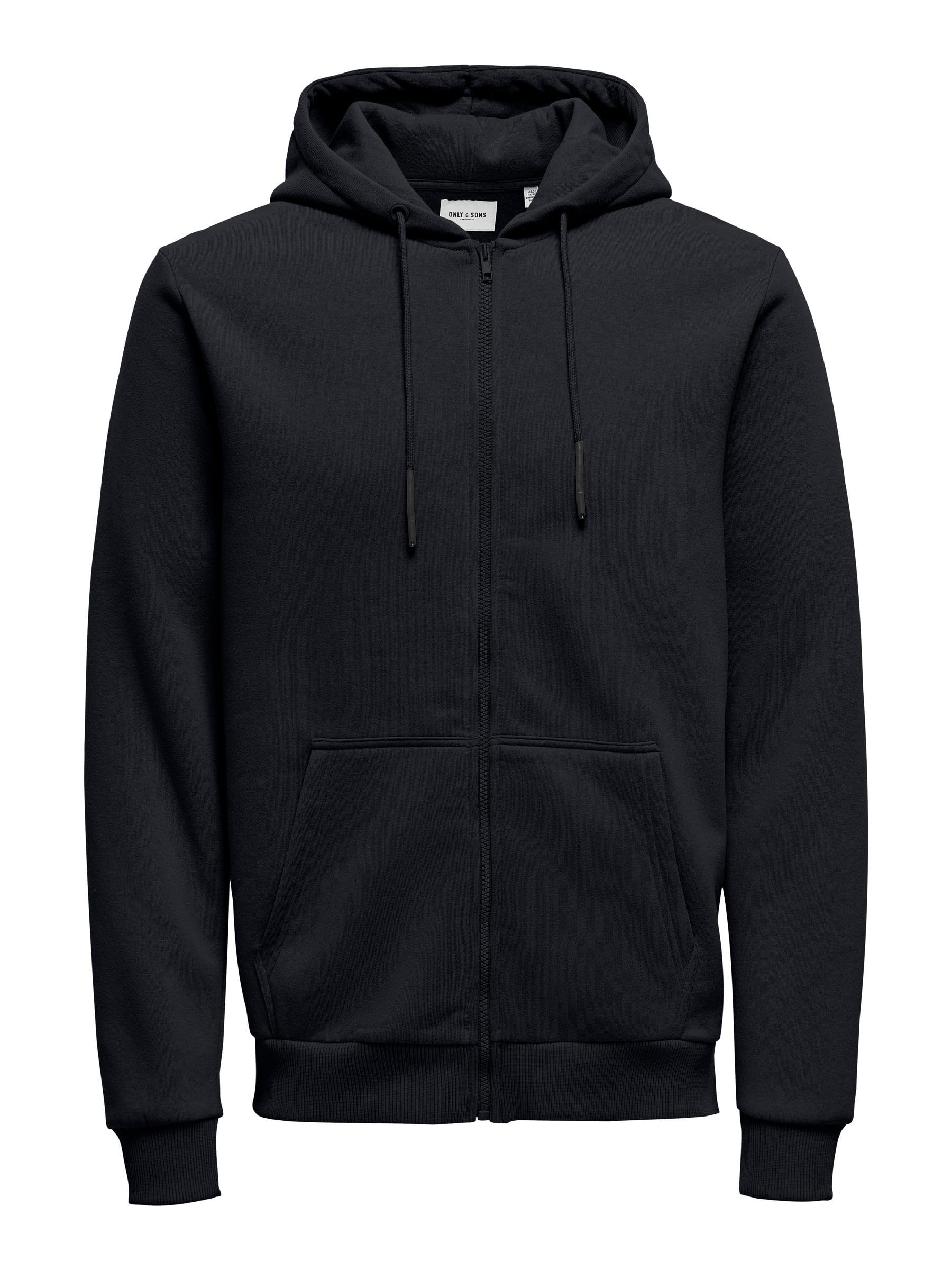 ONLY&SONS ONSCERES Men's Zip THR. Hoodie Sweat Noos, Dark Navy, L