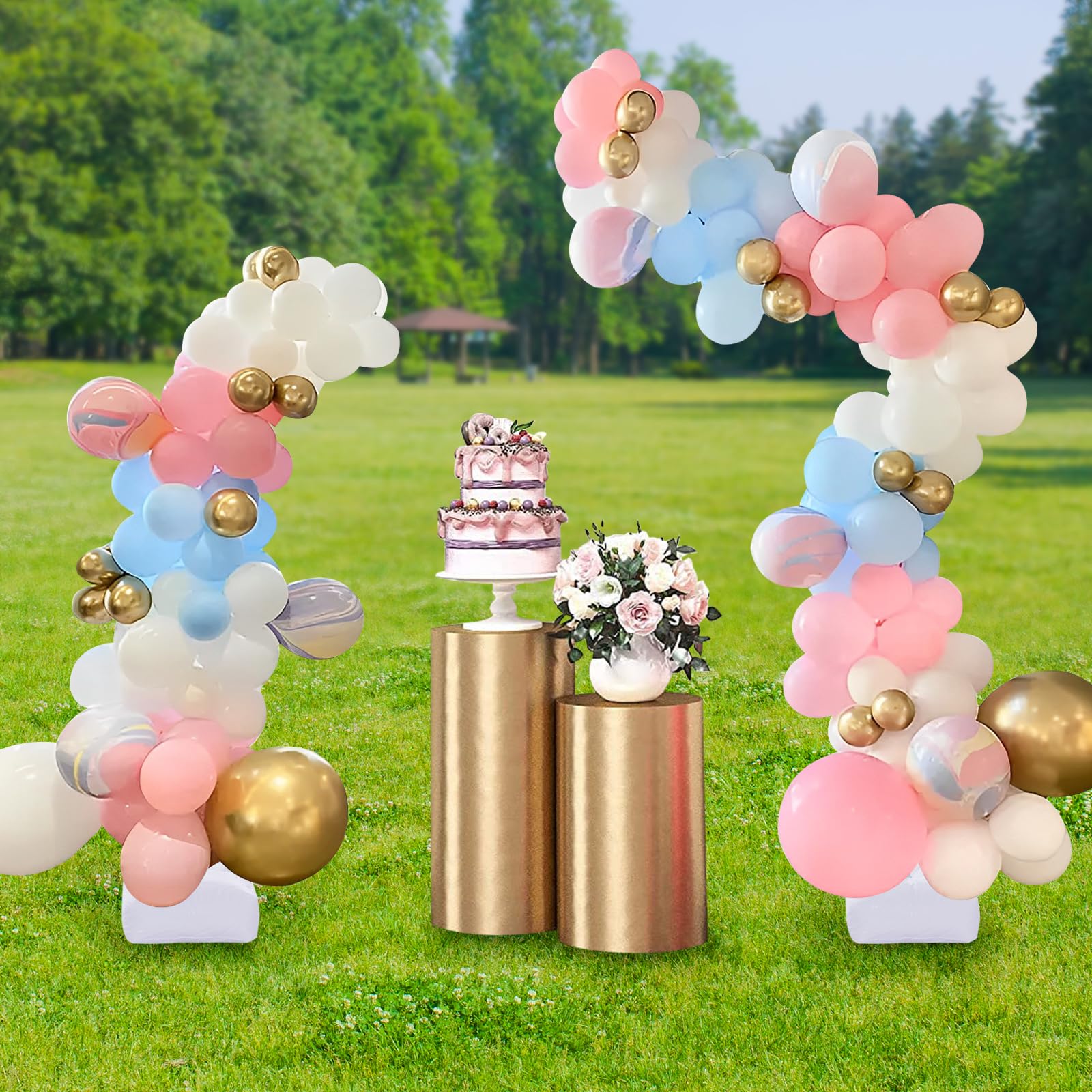Set di supporto pieghevole per palloncini, 1,5 m, supporto per palloncini regolabile, per compleanno, laurea, anniversario, matrimonio