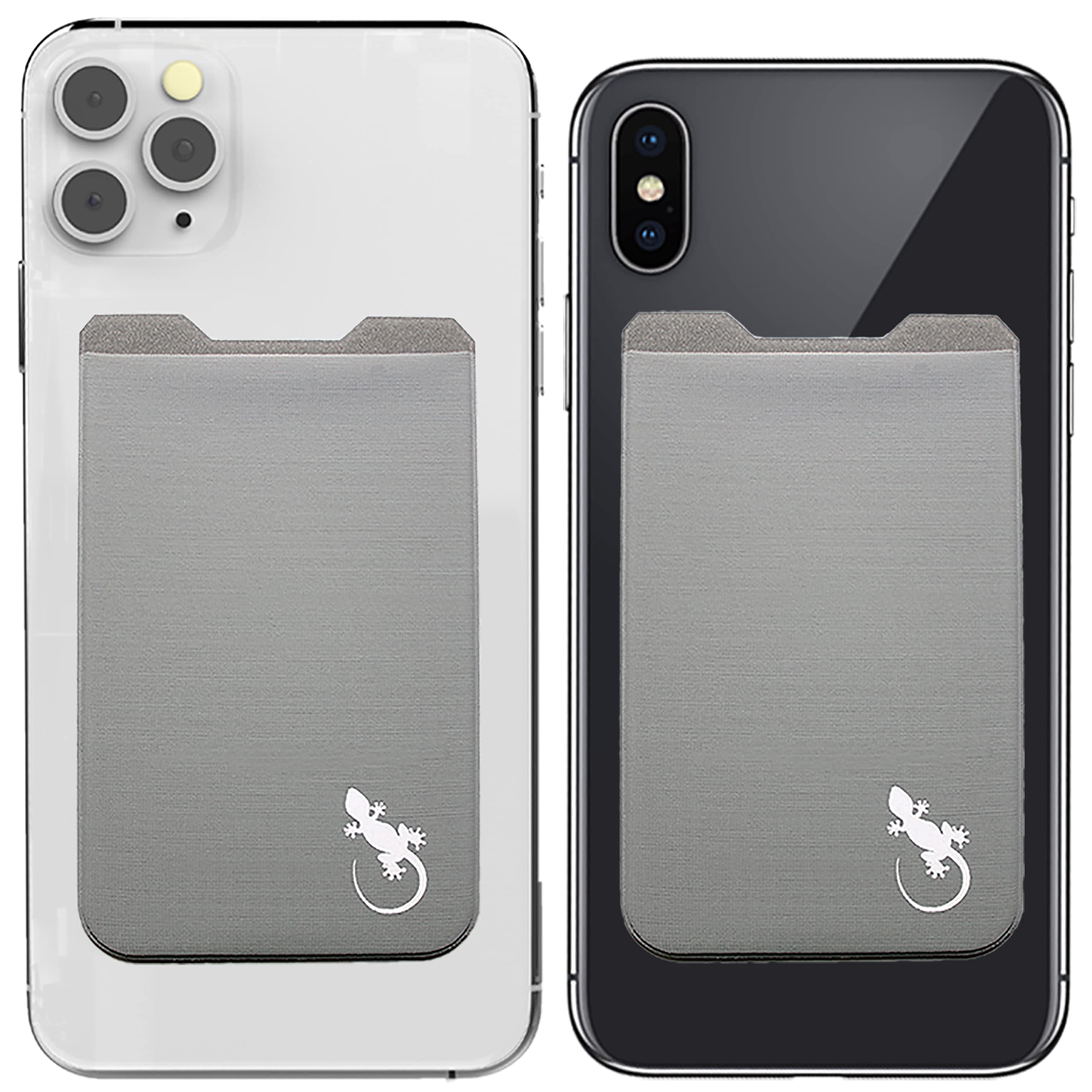 Phone Wallet - Adhesive Card Holder - Cell Phone Pouch - Stick on Lycra Pocket by Gecko - Carry Credit Cards and Cash