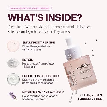 DERMAFLASH HYDRAFLASH COCOONING SERUM Smoothing, Firming + Depuffing Serum for Face