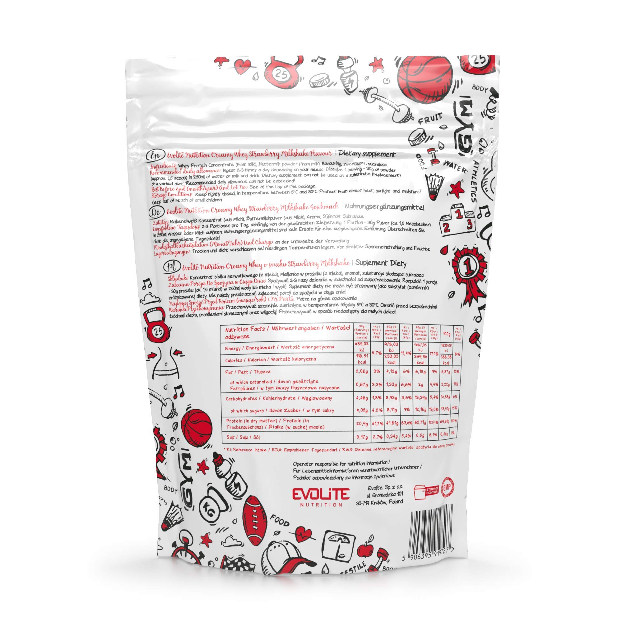 Evolite Nutrition Creamy Whey Conditioner z maślanką 700 g - Proszek białkowy - wysoka dawka BCAA - żywność o niskiej zawartości węglowodanów