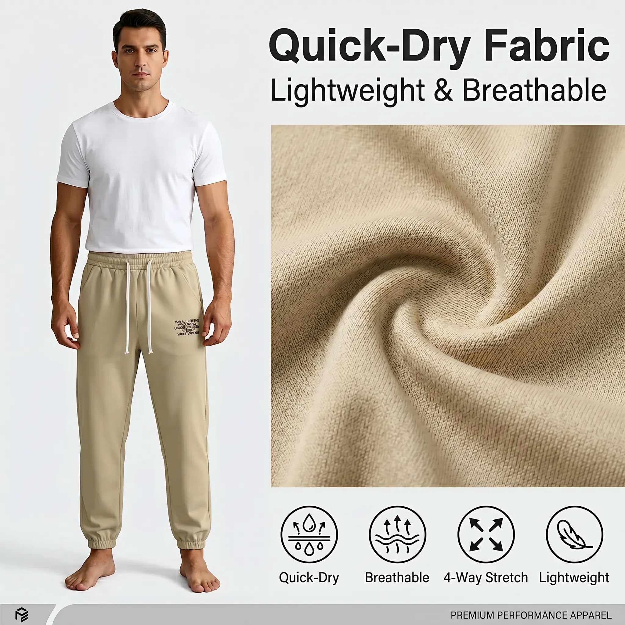 Mens Pants 2026 Summer Casual Lightweight Sweatpants Stretch Quick Dry Hiking Pants Athletic Outdoor Workout Joggers — view 4