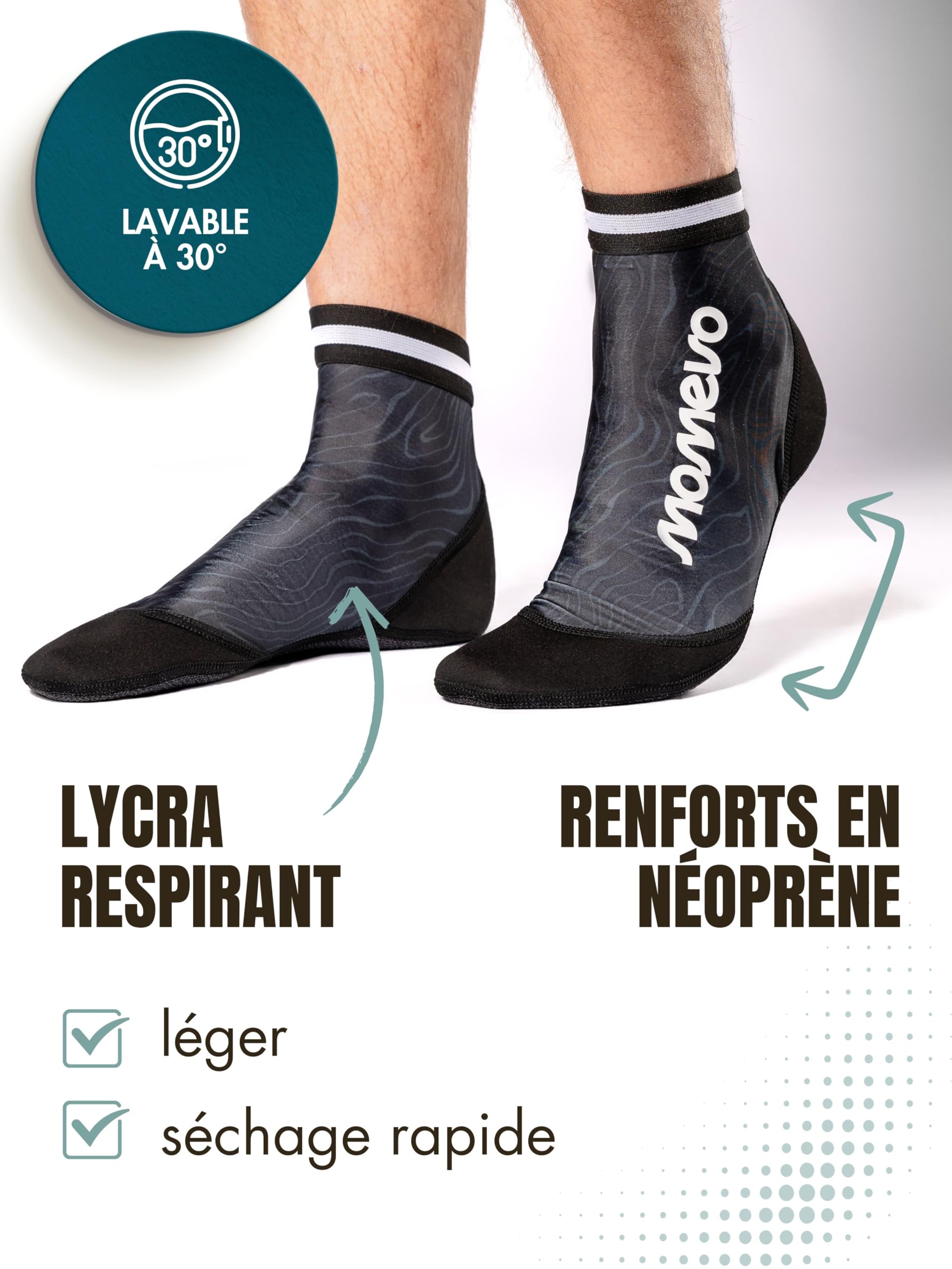 Beachmates Pro – Chaussettes de beachvolley durables avec semelle en Kevlar et pochette de transport