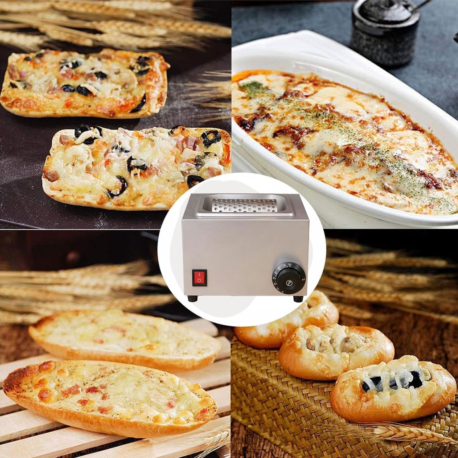 Elektrischer Käse- und Schokoladenwärmer, einstellbare Temperatur zum Schmelzen und Verteilen, ideal für Frühstück und Veranstaltungen im Freien