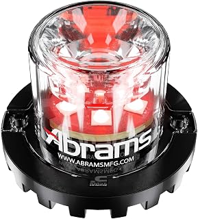 Abrams SAE Class-1 Blaster 360 (Red/Red) 18W - 6 LED Firefighter POV Emergency Vehicle Truck LED Hideaway Surface Mount Strobe Warning Light
