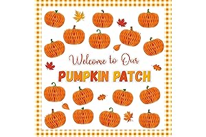 40 PCS Thanksgiving Pumpkin Honeycomb Balls Bulletin Board Set Decorations Fall Pumpkin...