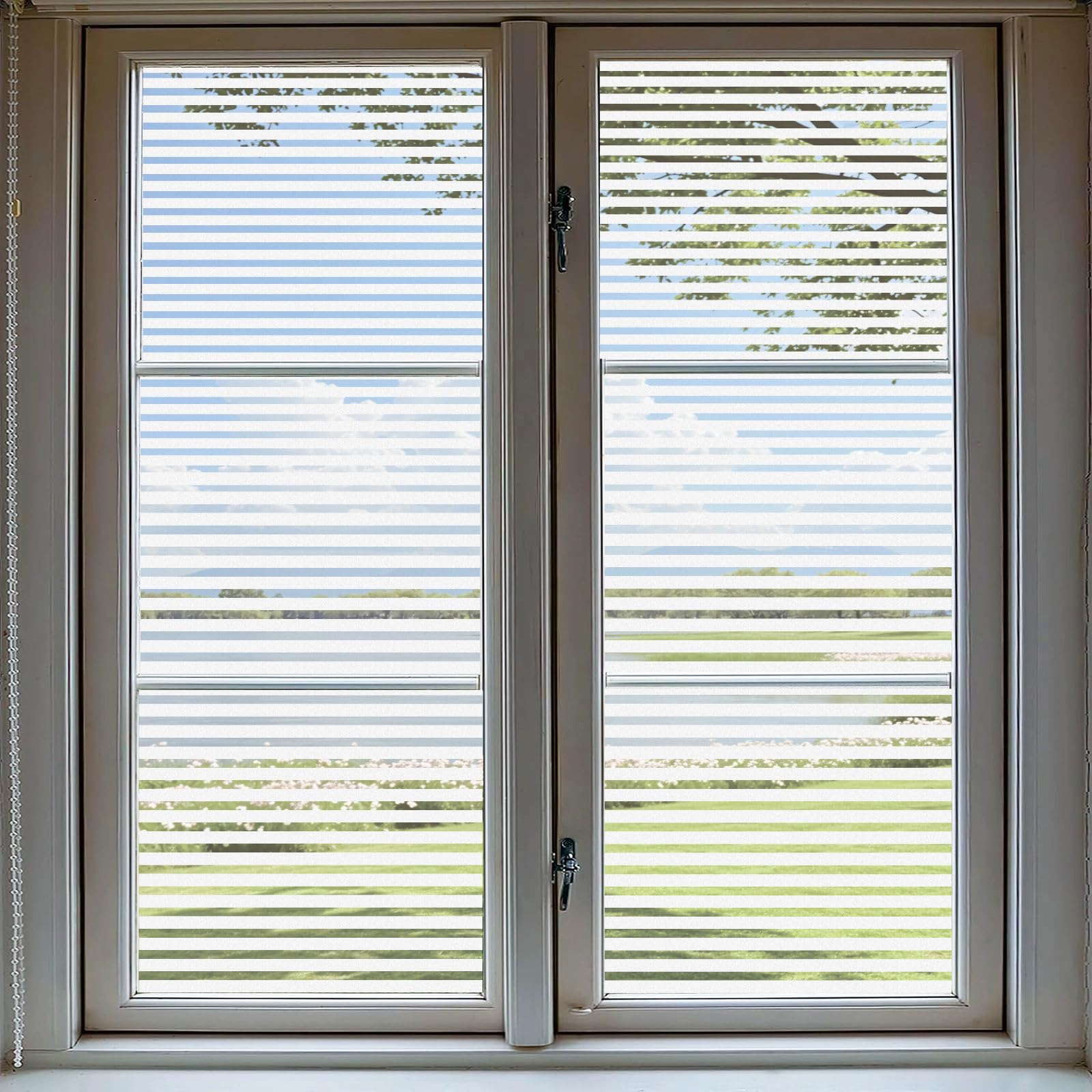 Privacy Window Film 65 x 240 cm Blocks UV Static Cling No Glue Removable Heat Cotrol, Privacy Protection, Opaque Window Sticker Door for Home Office, Shutters