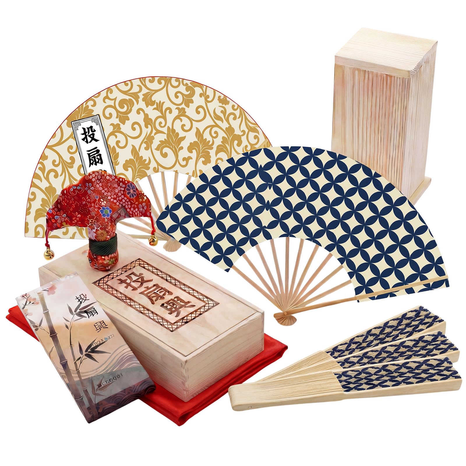 「時の流れに身を任せ〜♪②。」NEWデザイン扇子！新品⑤点 投扇興セット。 Amazon.co.jp: [starrycoo]投扇興セット とうせんきょう 扇子 セット