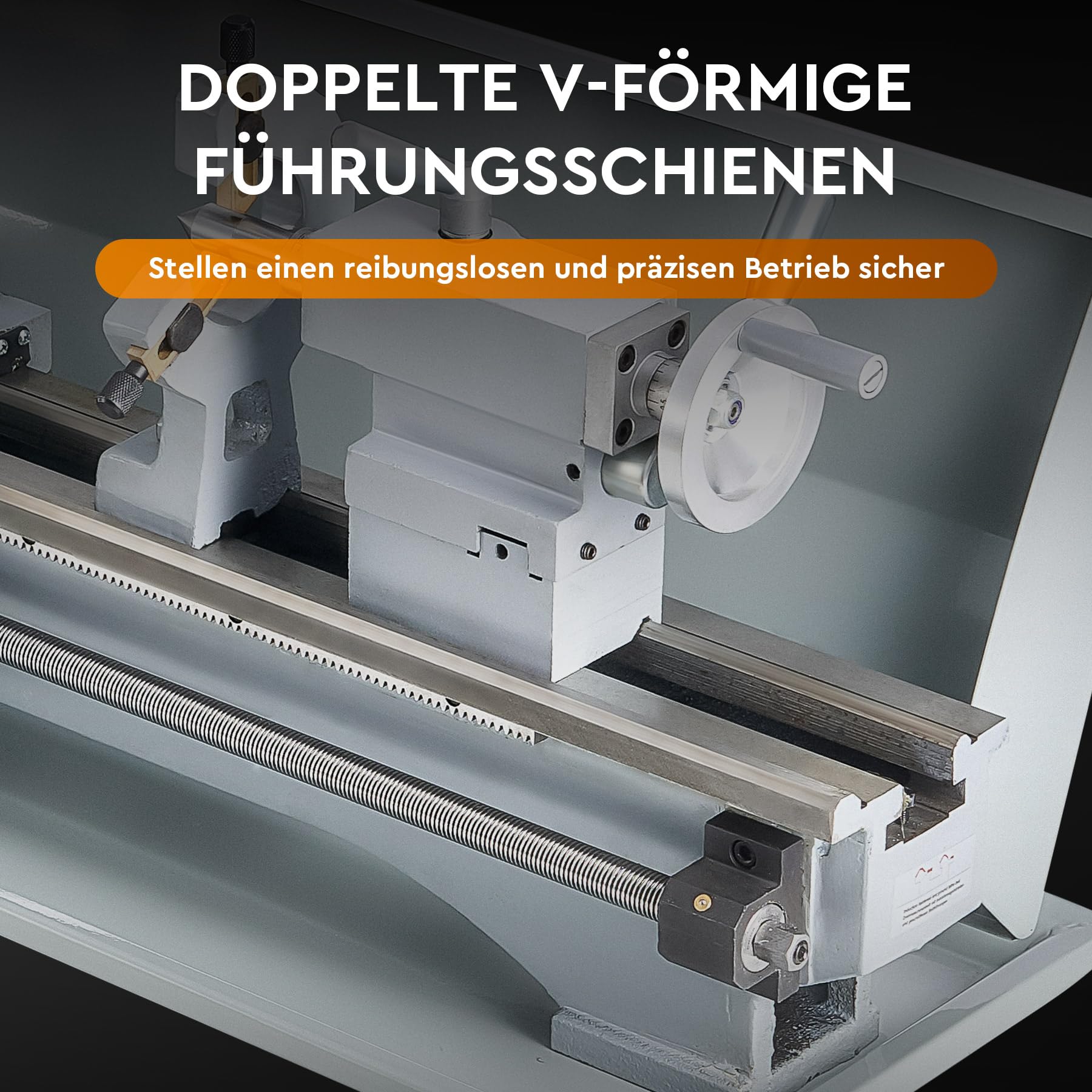 CREWORKS Mini-Drehmaschine 9 x 24 Zoll mit 3-Backen-Futter und 3000 U/min Mini-Metalldrehmaschine 220x600MM mit LCD-Display, 1100W Drehbank Metall für Heimwerker-Metallverarbeitung und Handwerk