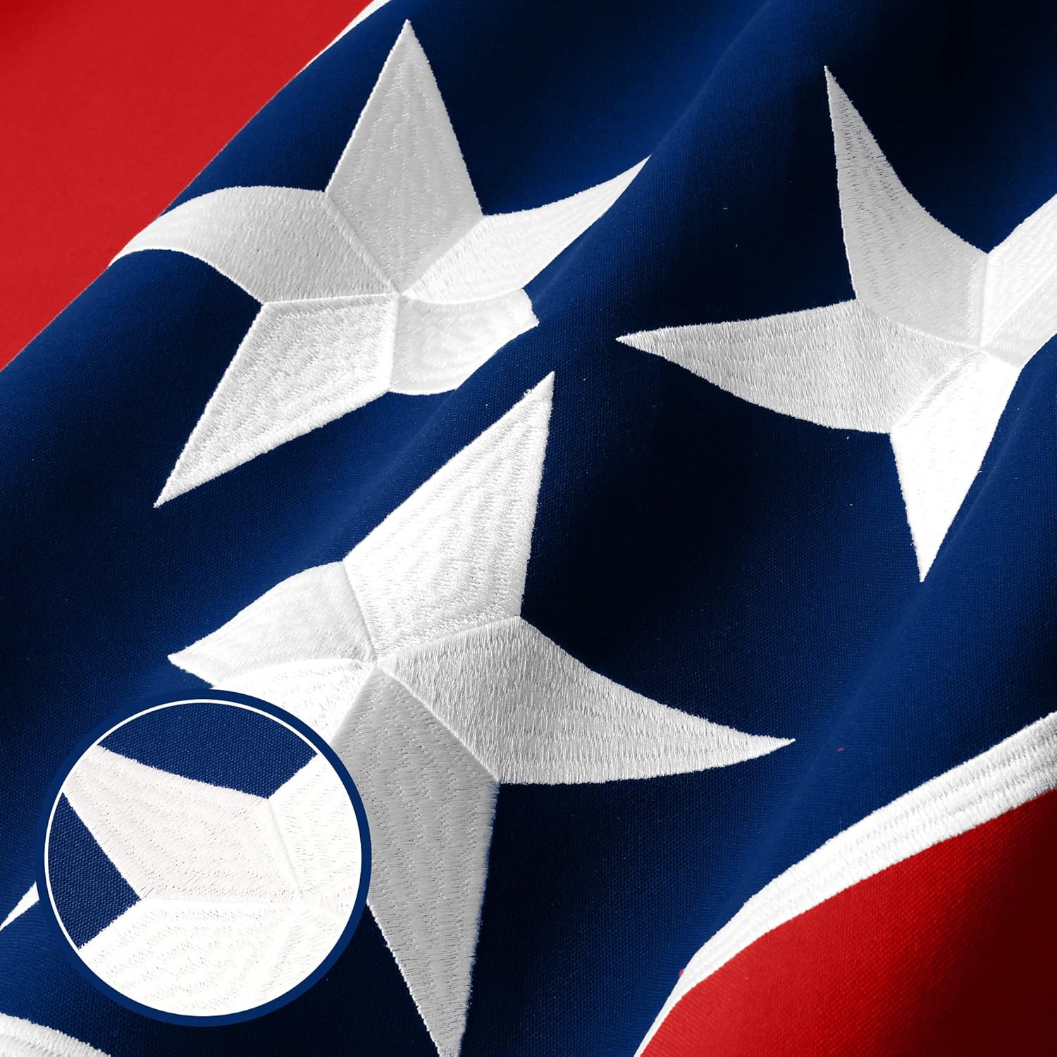 G128 Tennessee TN State Flag | 4x6 Ft | StormFlyer Series Embroidered 220GSM Spun Polyester | Embroidered Design, Indoor/Outdoor, Brass Grommets, Heavy Duty, All Weather