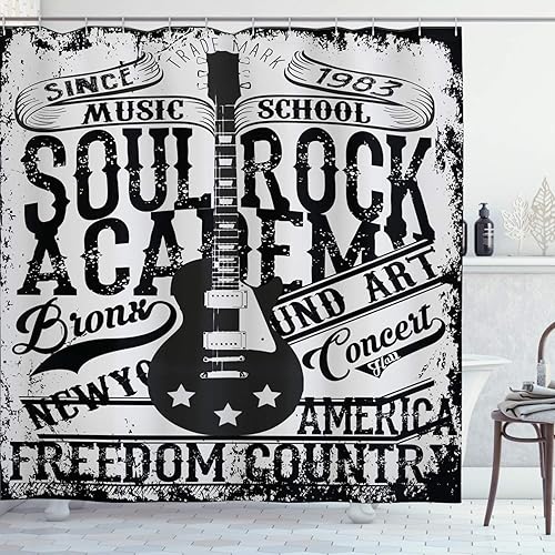 Miniatura 1 de Kids patrón de cortina de ducha (por ambesonne, personaje de dibujos animados las abejas Tulip y Daisy Flores caracoles Jardín, tela cuarto de baño