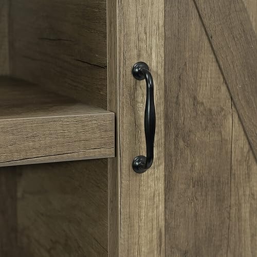 Miniatura 6 de CONSDAN Gabinete de almacenamiento, gabinete de acento multifuncional, gabinete de almacenamiento moderno, organizador de estantería de 2 niveles y